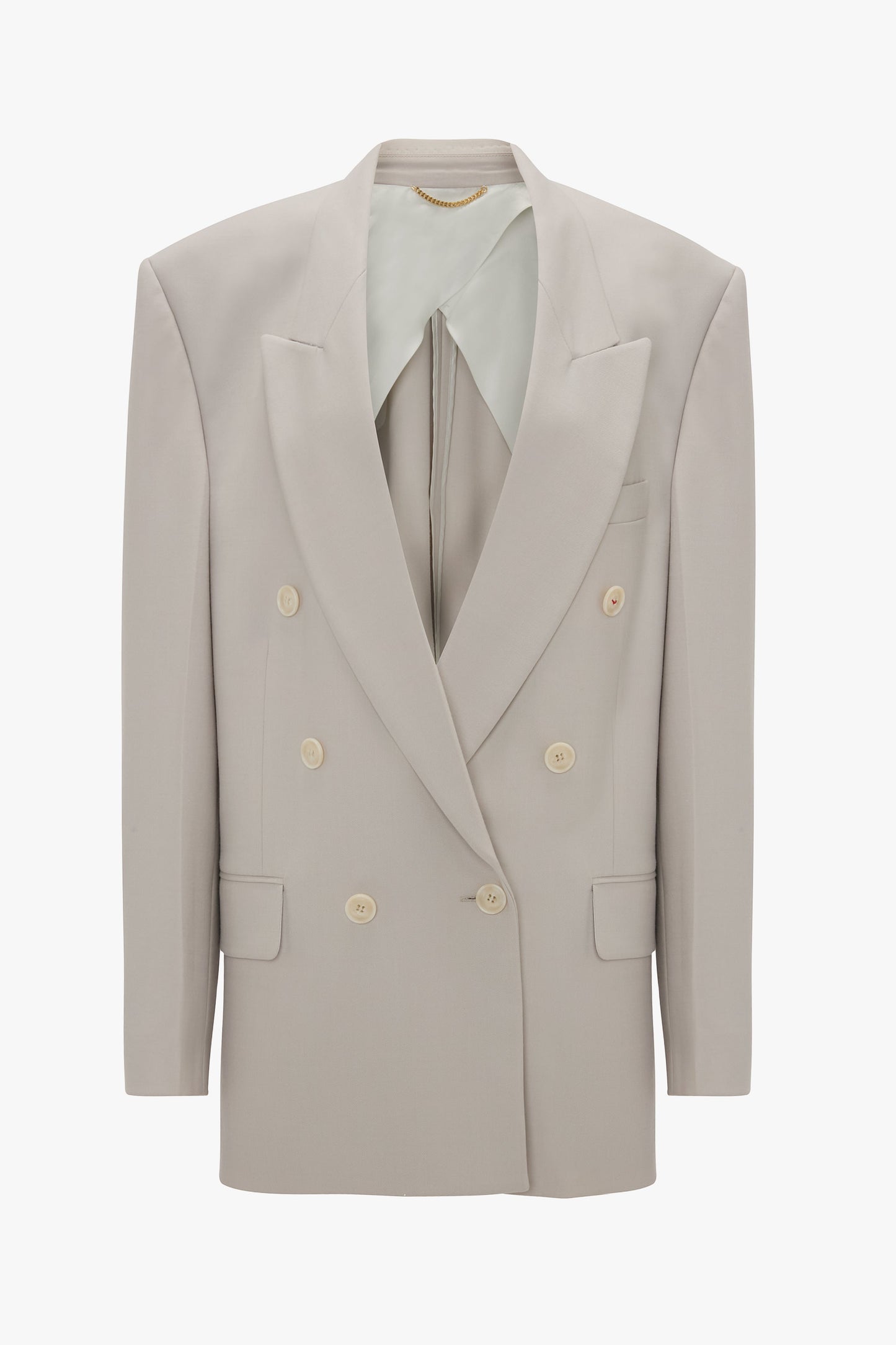 Relaxed Double Breasted Jacket In Pumice