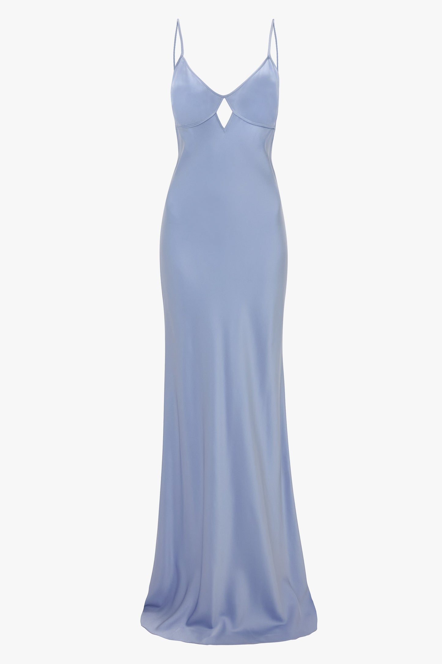 Cut-Out Cami Floor-Length Dress In Delphinium Blue