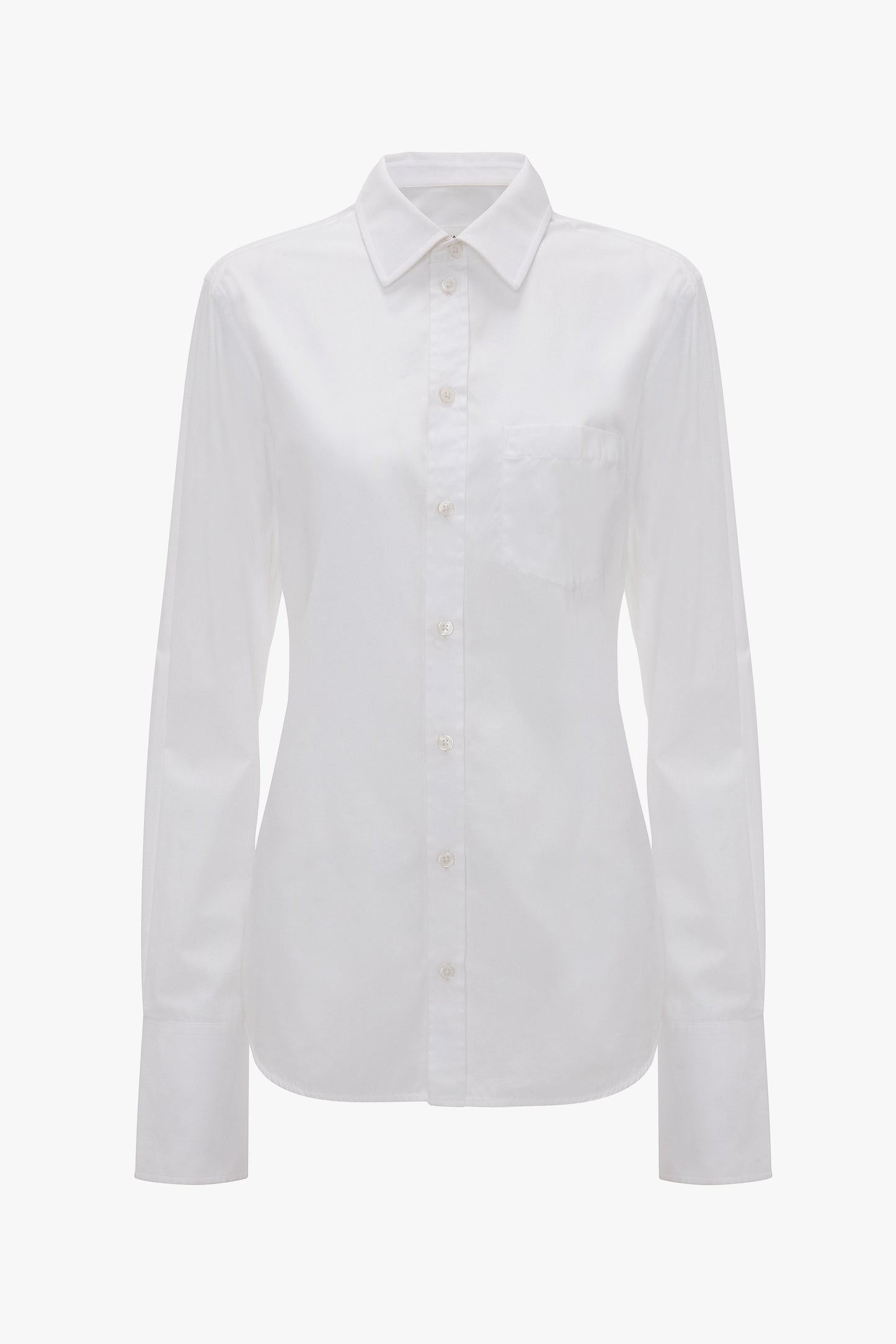 Tab Detail Shirt In White