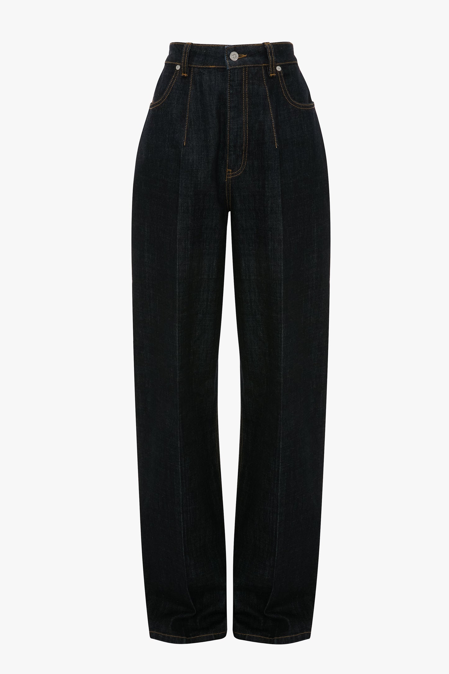 High Waisted Cinched Jean In Indigo Rinse