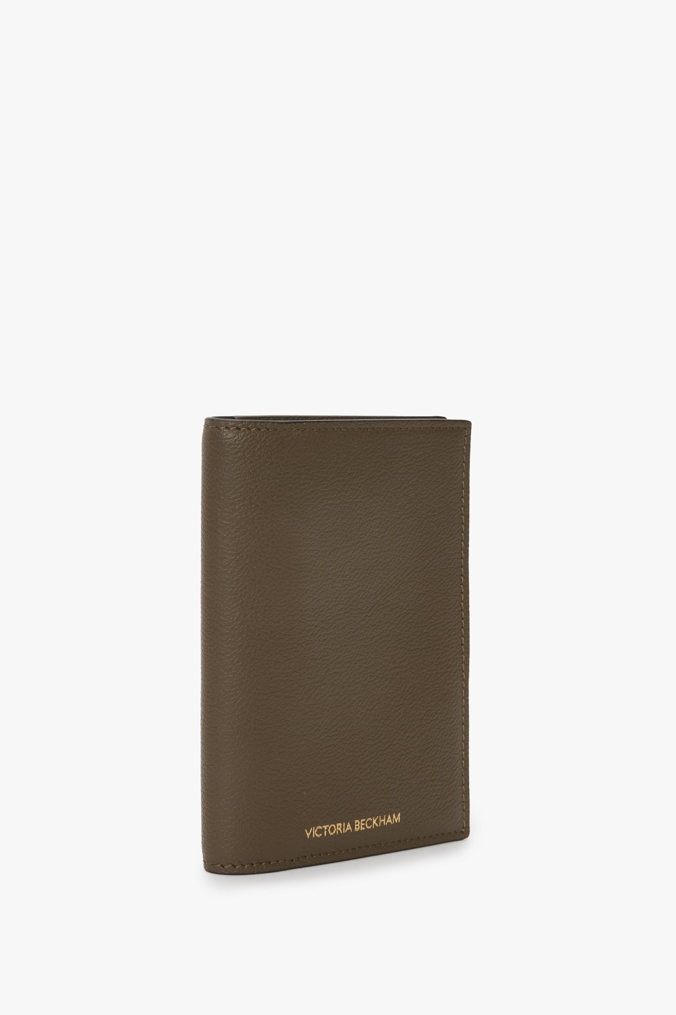 Passport Holder In Khaki Soft Grained Leather