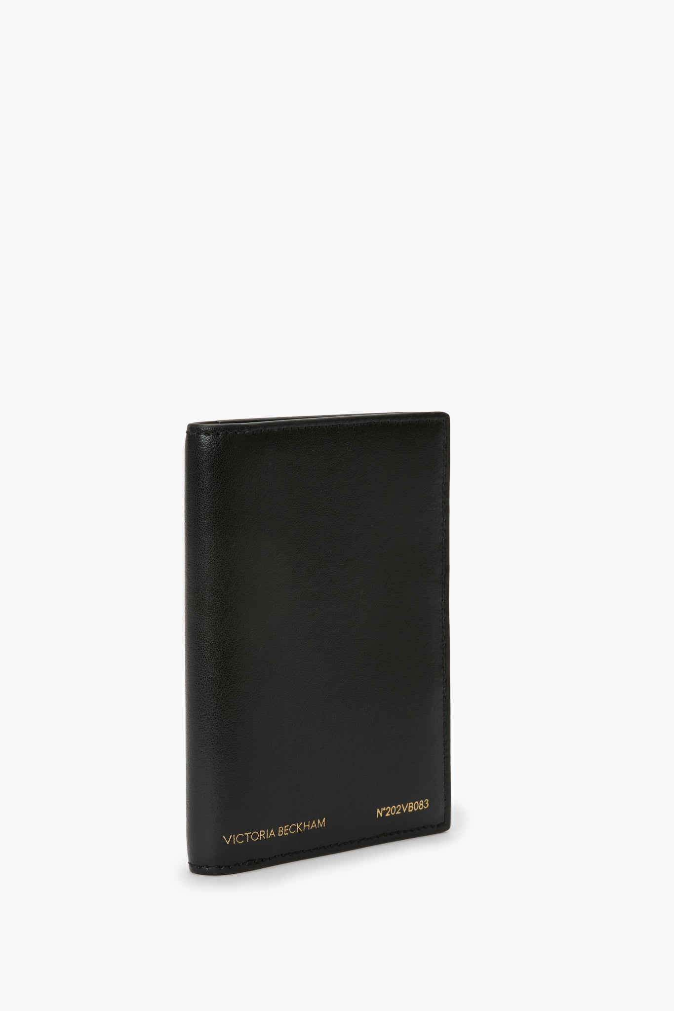 Passport Holder In Black Smooth Leather