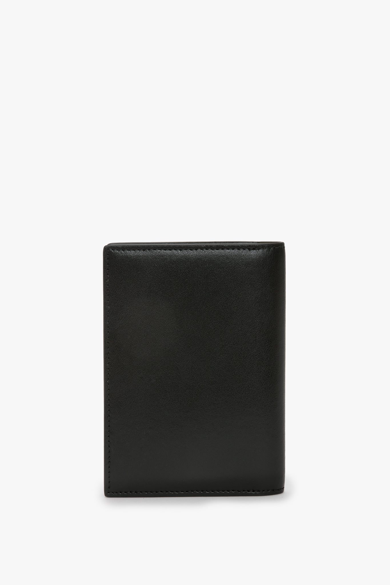 Passport Holder In Black Smooth Leather
