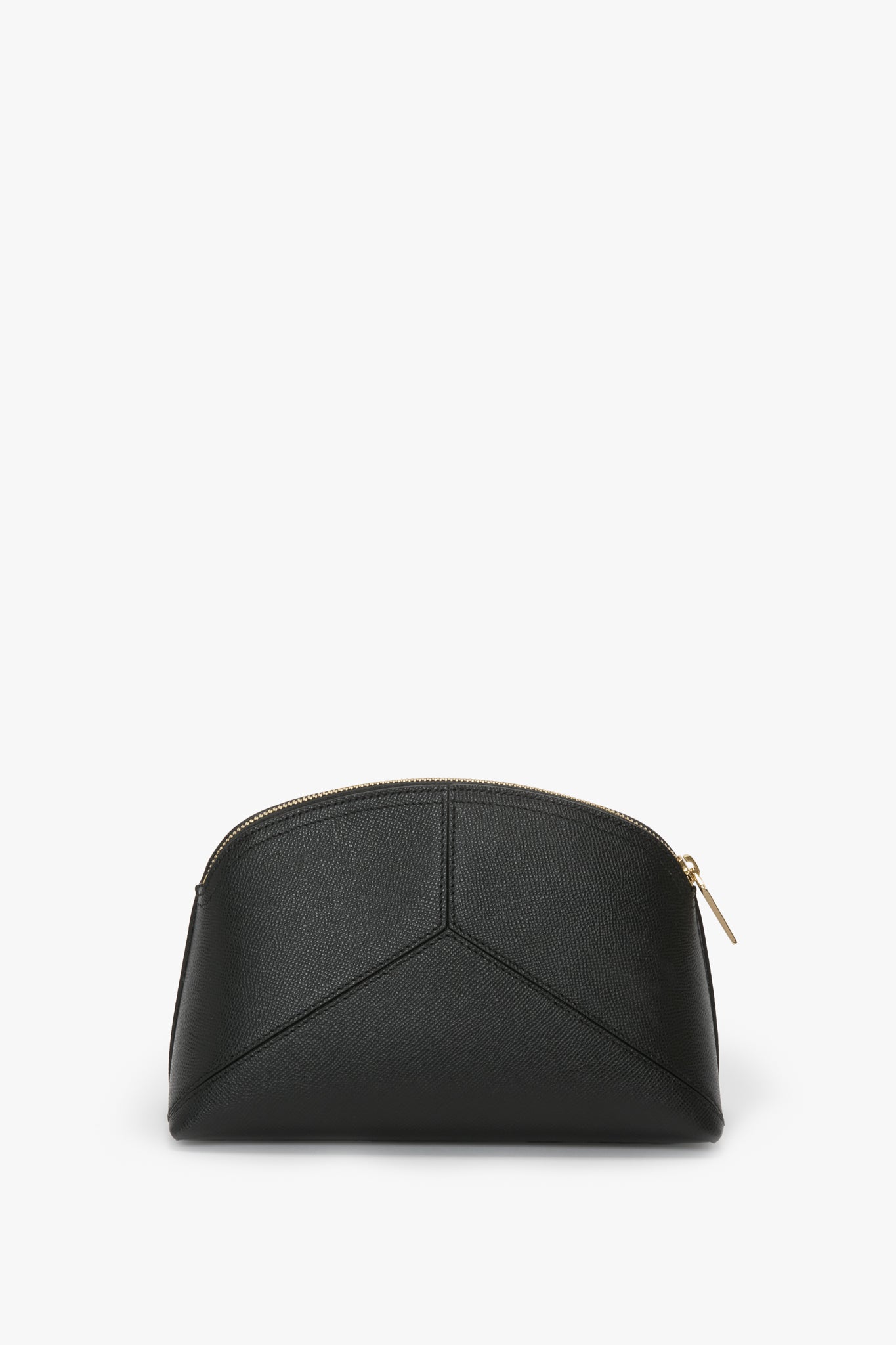Victoria Large Travel Pouch In Black Grained Leather