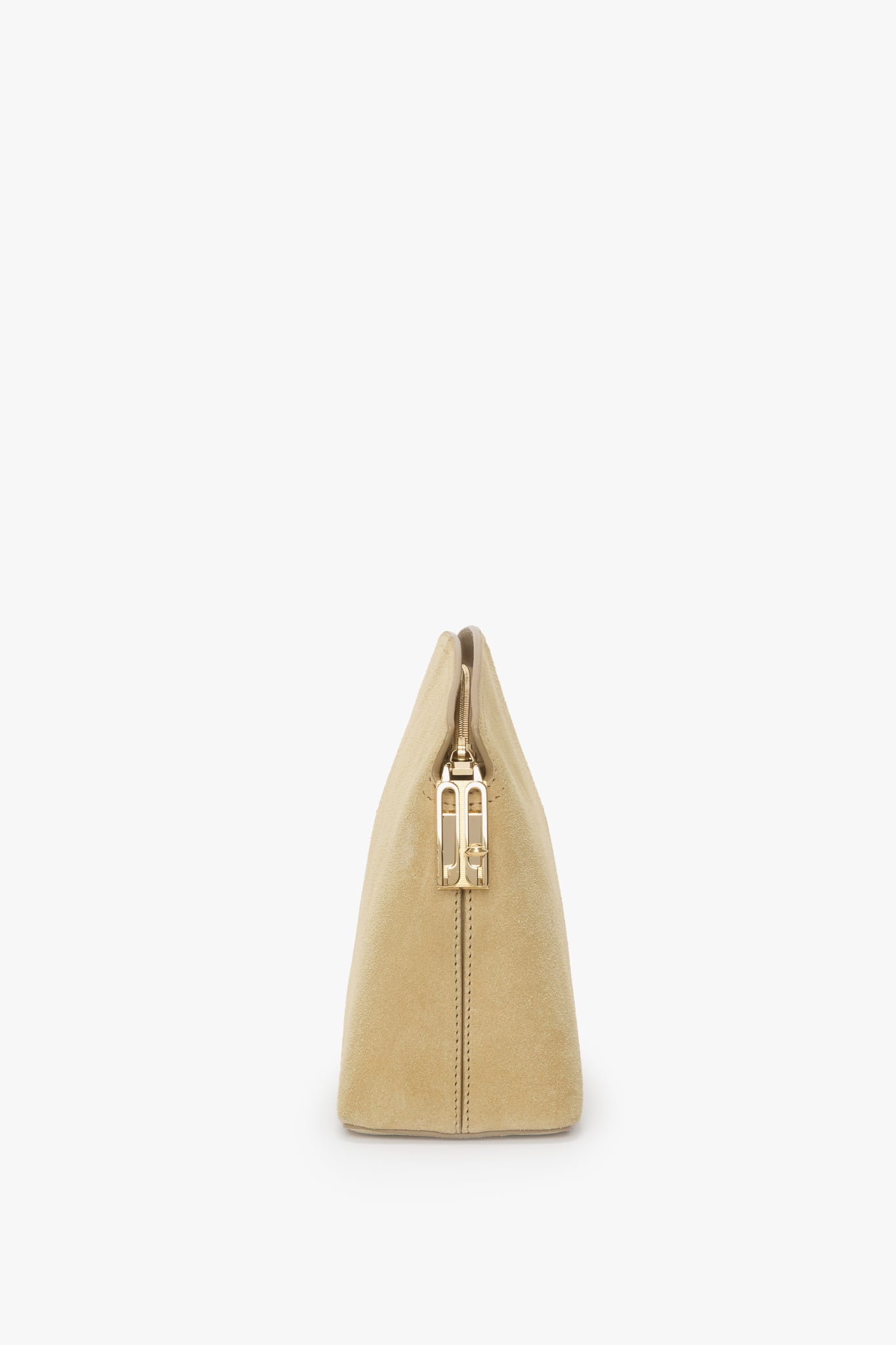 Victoria Clutch Bag In Sand Suede