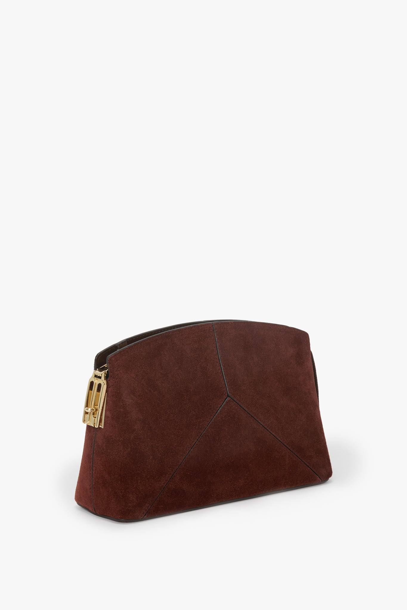 Victoria Crossbody Bag In Dark Brown Suede