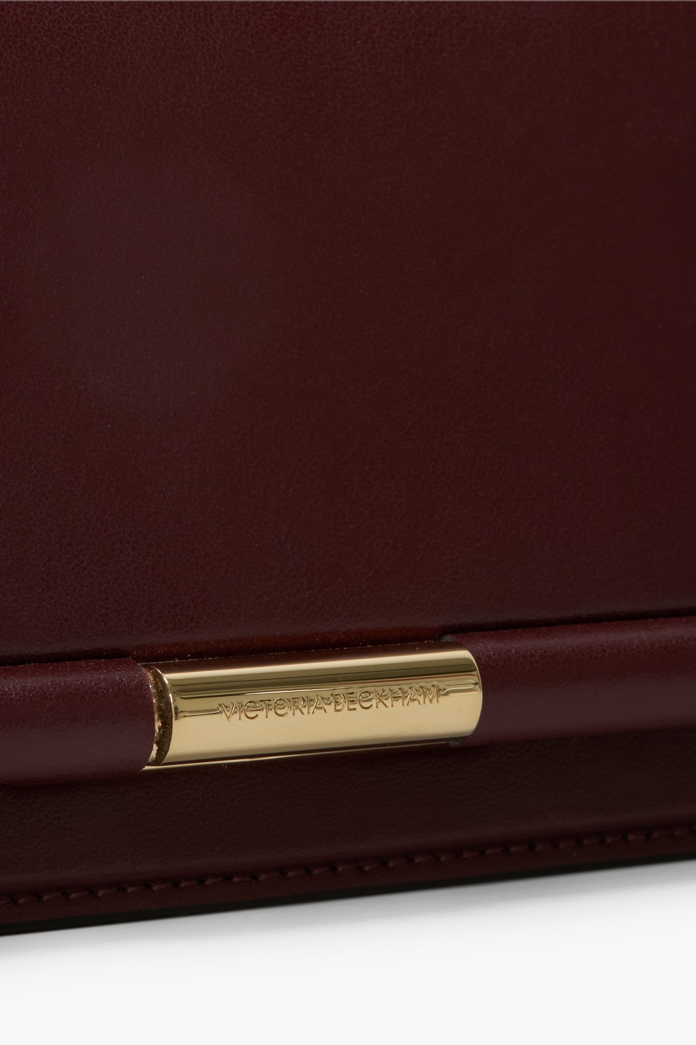 202 Clutch Bag In Burgundy Smooth Leather