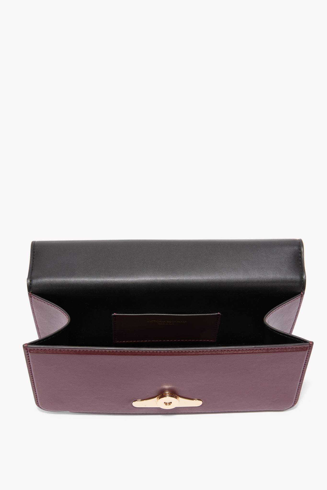 202 Clutch Bag In Burgundy Smooth Leather