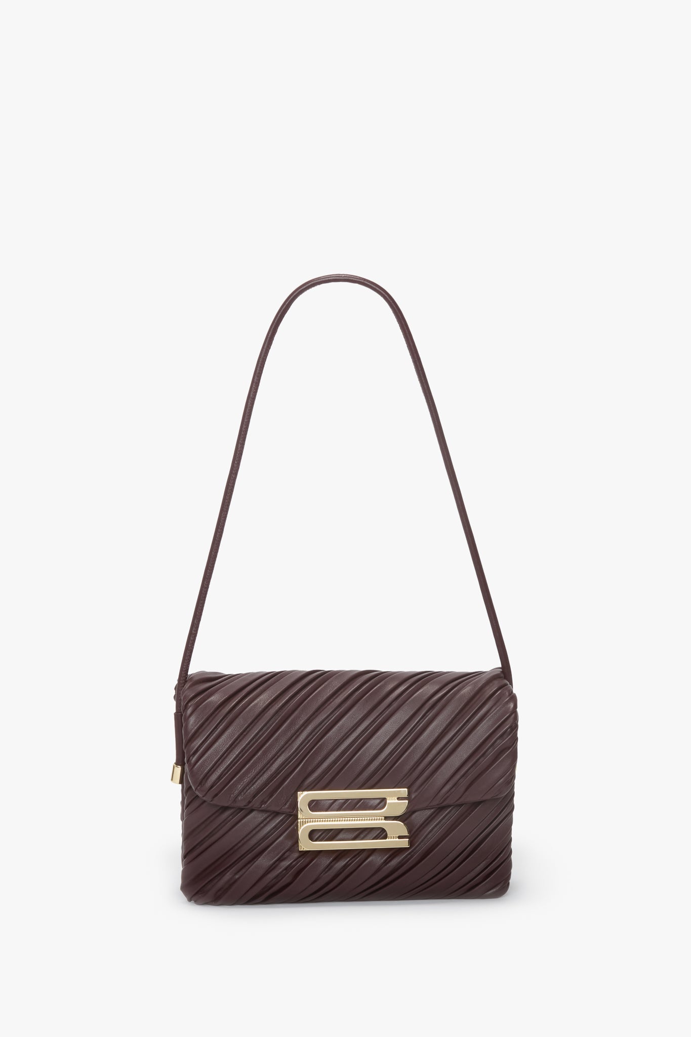 Soft Dorian Bag In Burgundy Pleated Leather