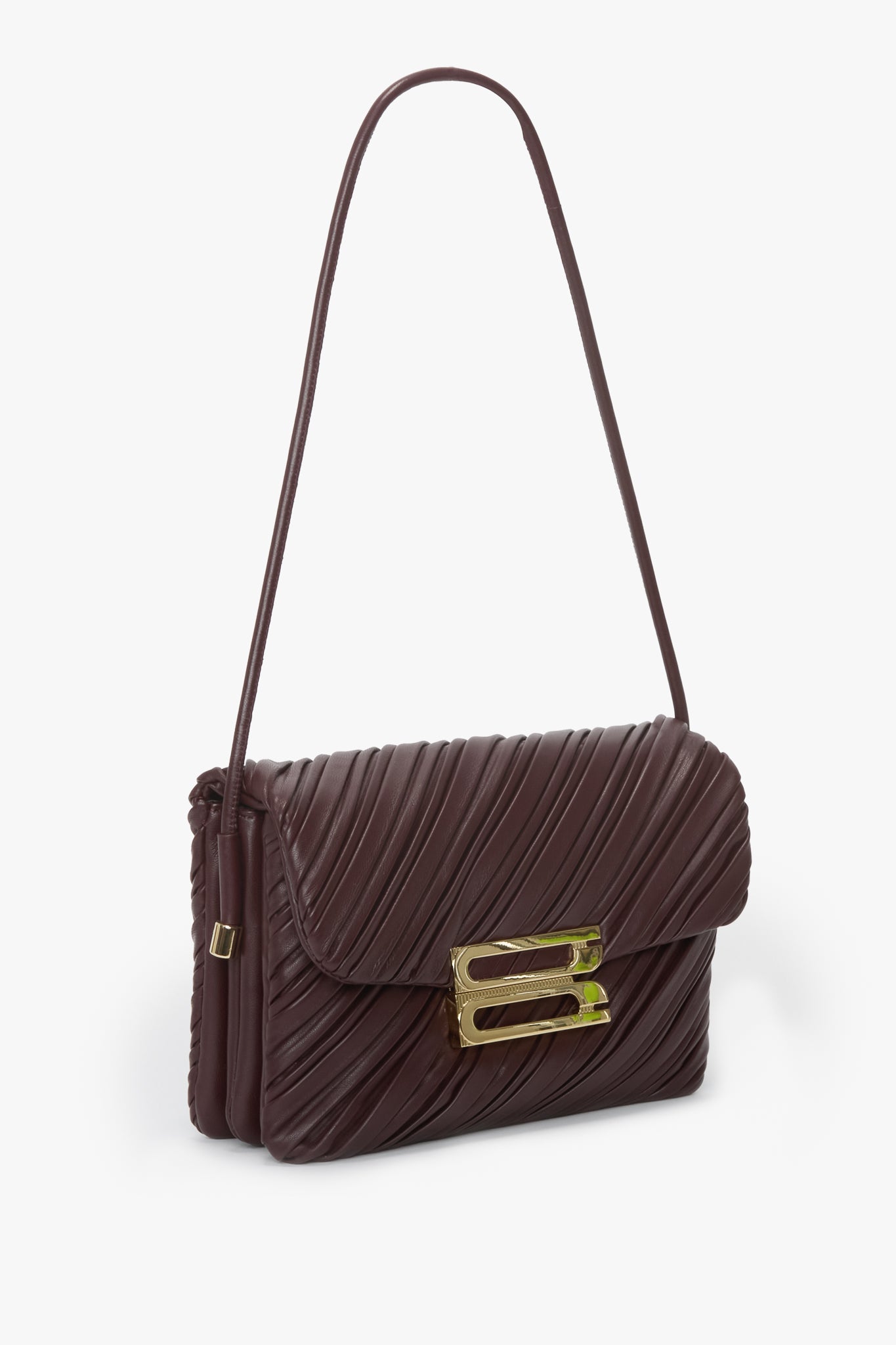 Soft Dorian Bag In Burgundy Pleated Leather