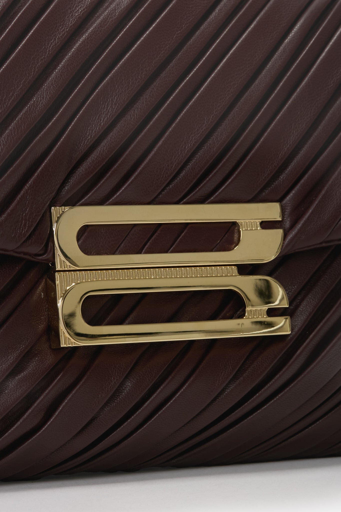 Soft Dorian Bag In Burgundy Pleated Leather