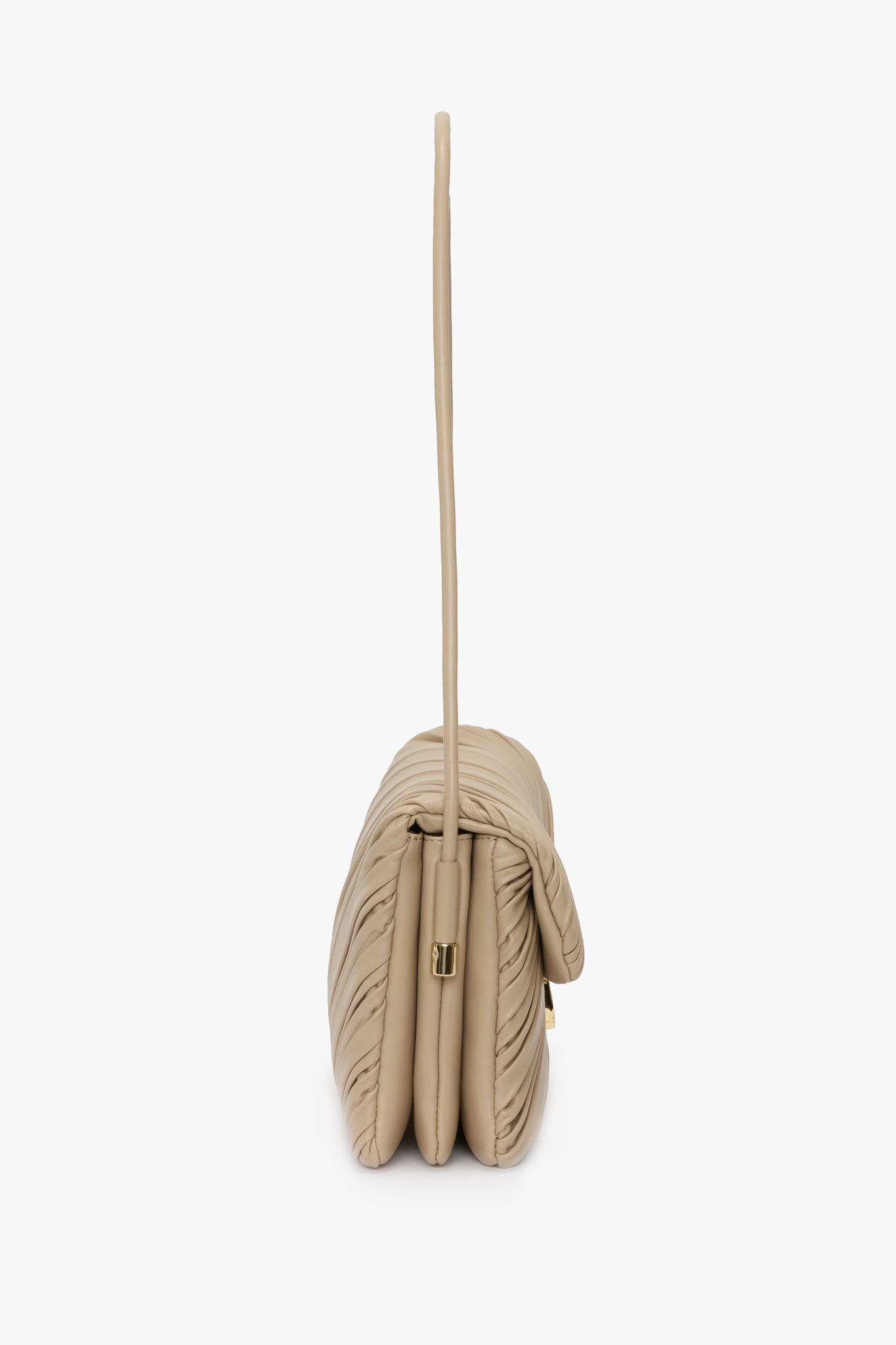 Soft Dorian Bag In Sand Pleated Leather