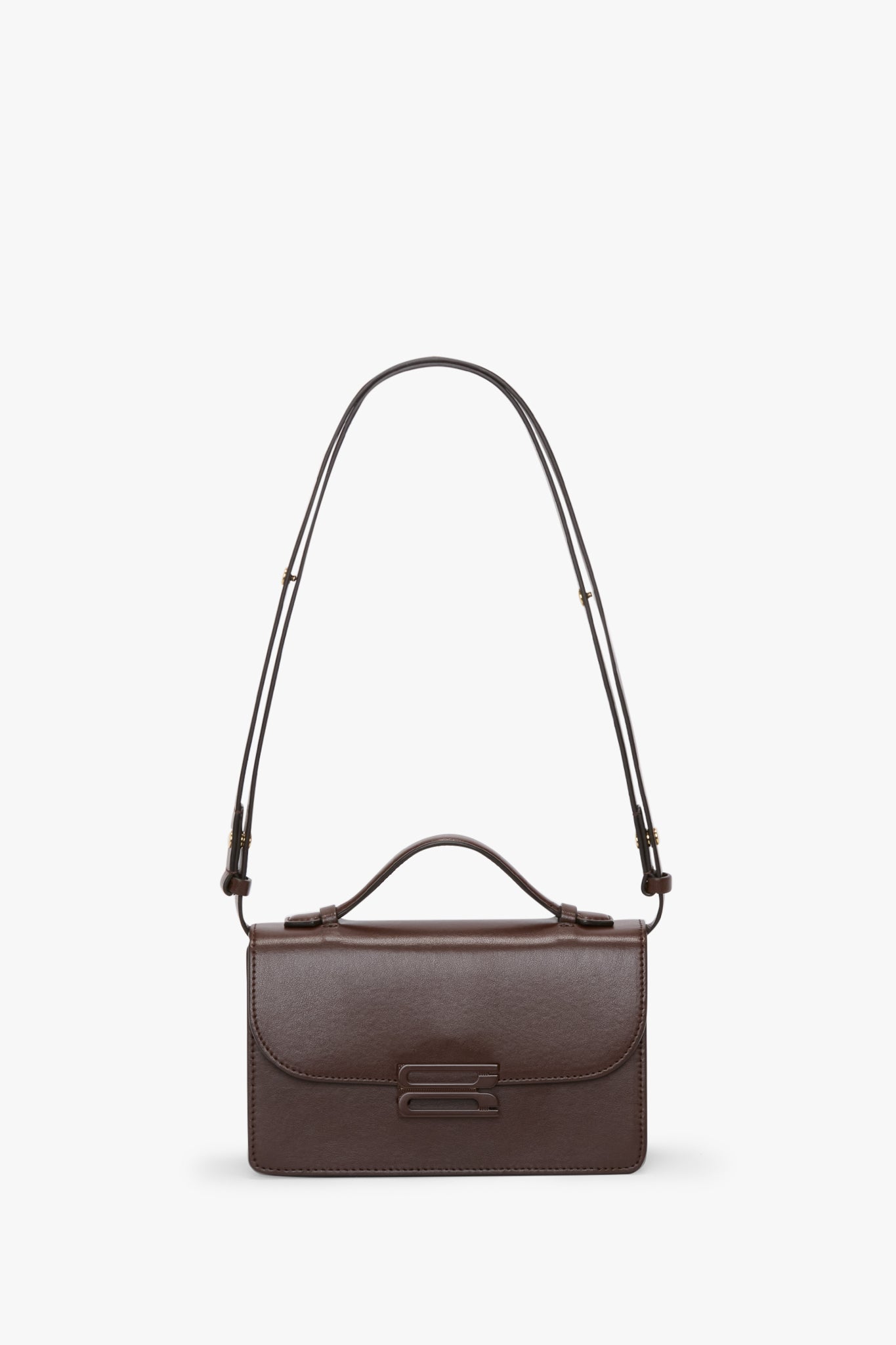 Tonal Mini Dorian Bag In Dark Brown Smooth Leather