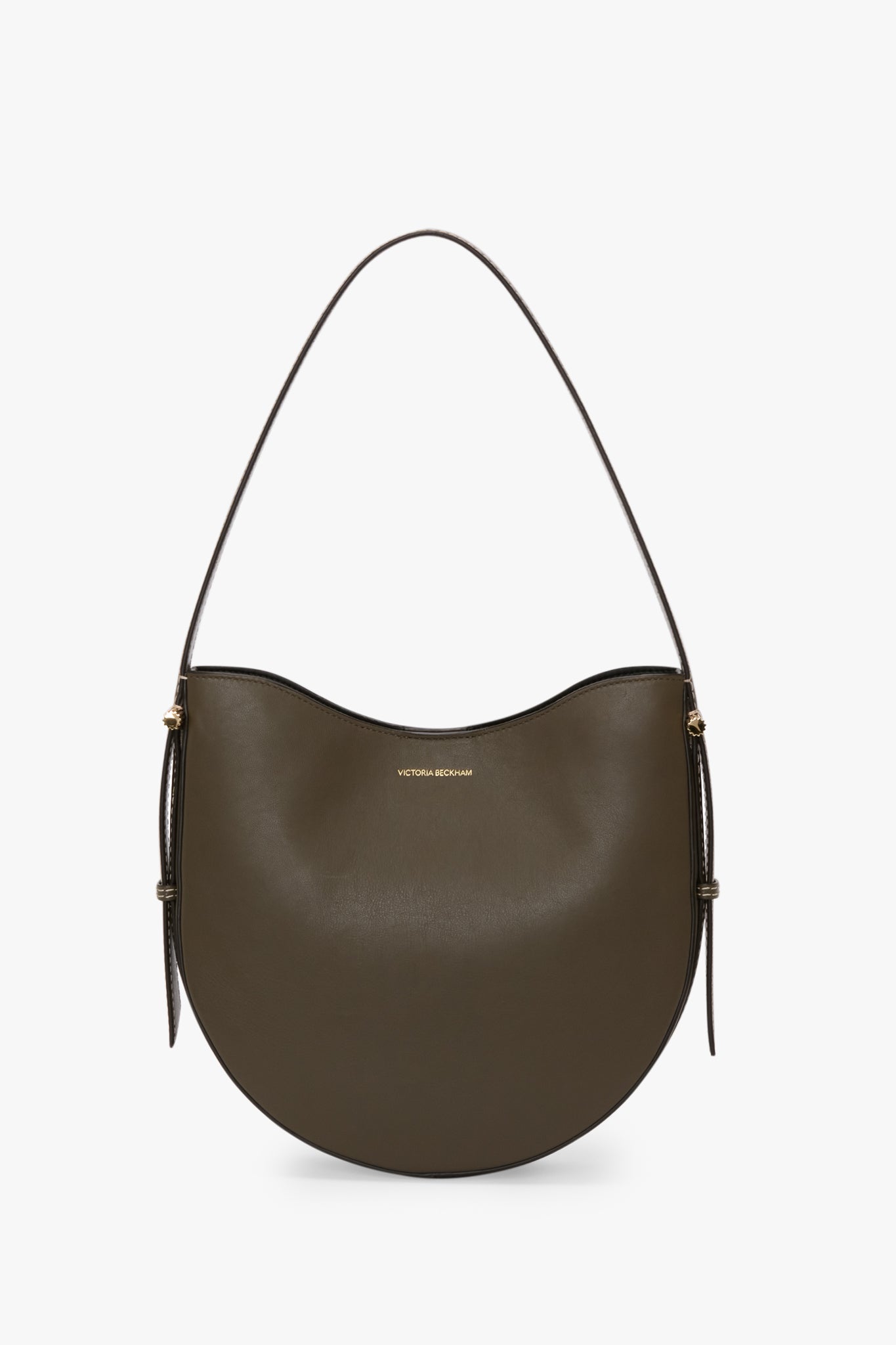 Medium Dia Hobo Bag In Dark Khaki Smooth Leather