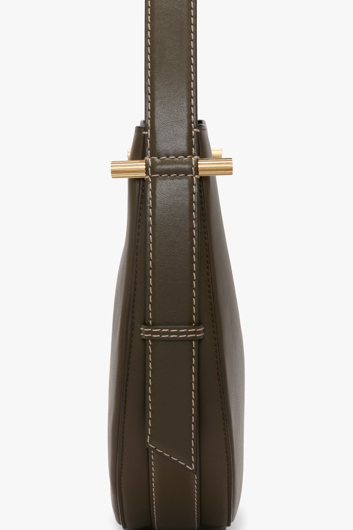 Medium Dia Hobo Bag In Dark Khaki Smooth Leather