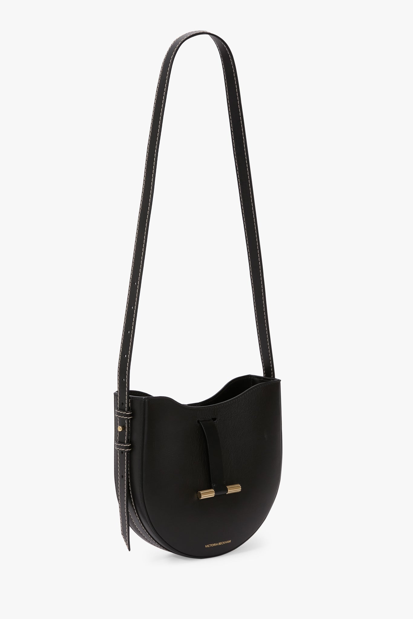 Dia Crossbody Bag In Black Smooth Leather