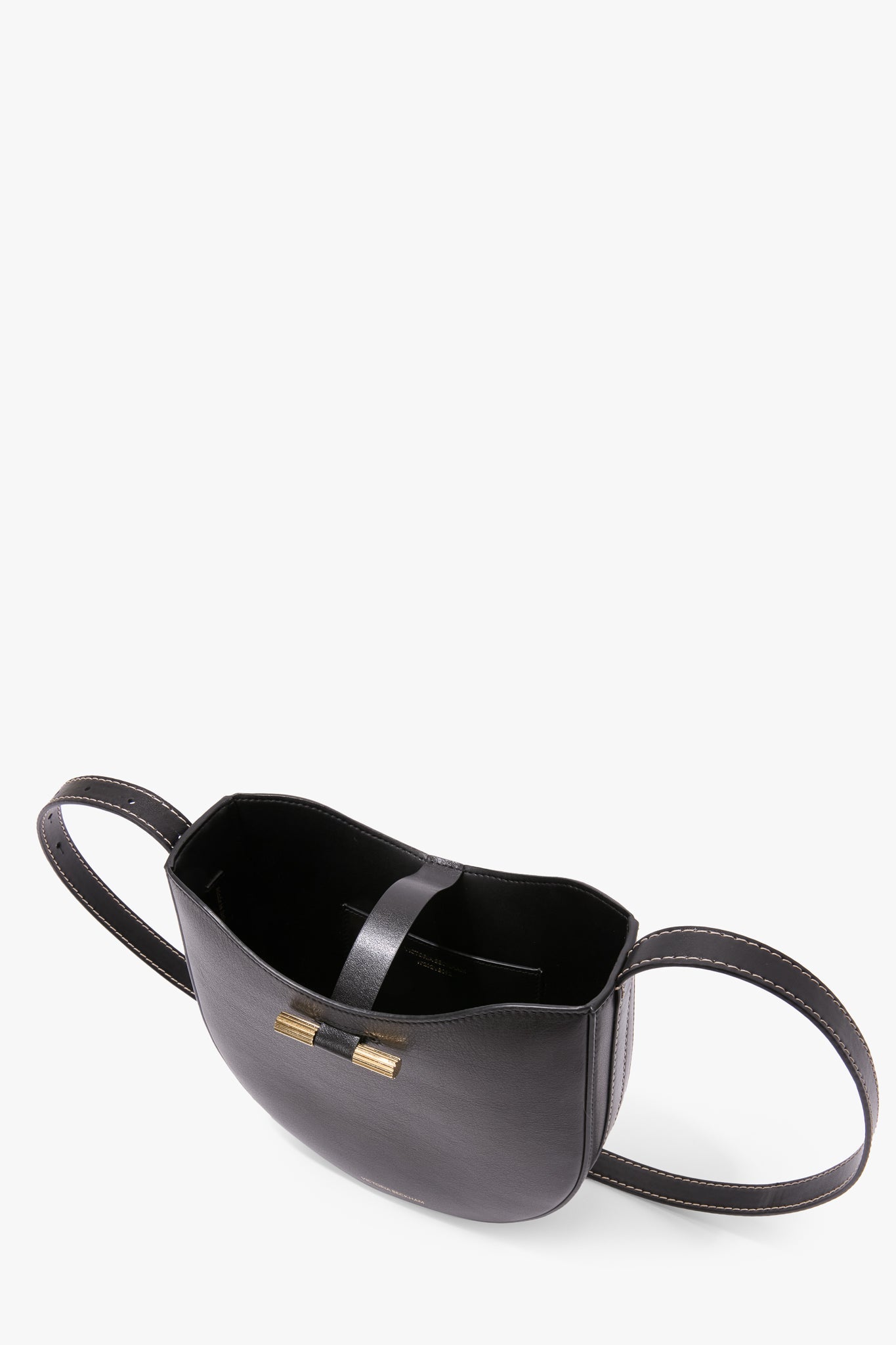 Dia Crossbody Bag In Black Smooth Leather