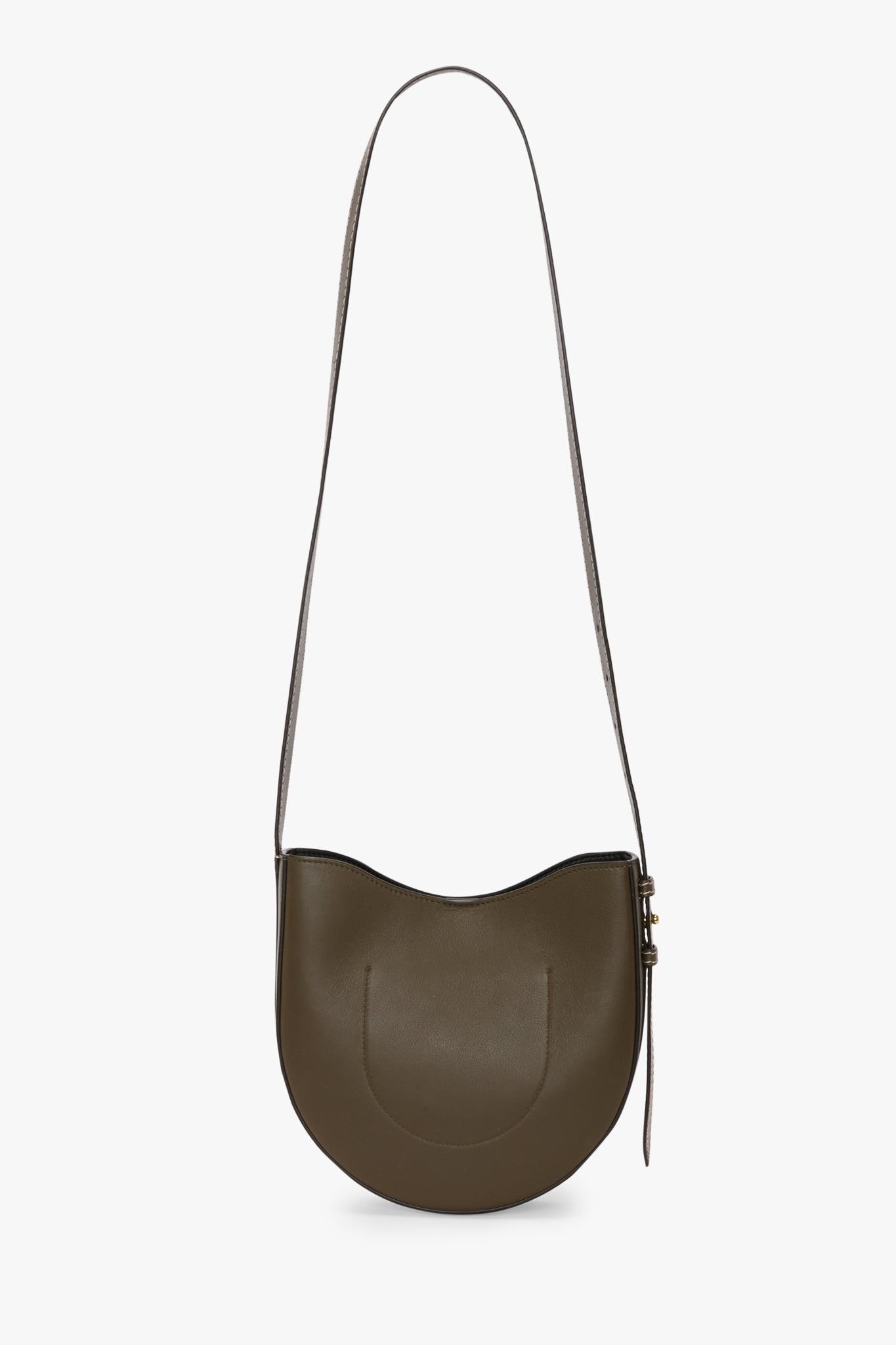 Dia Crossbody Bag In Dark Khaki Smooth Leather