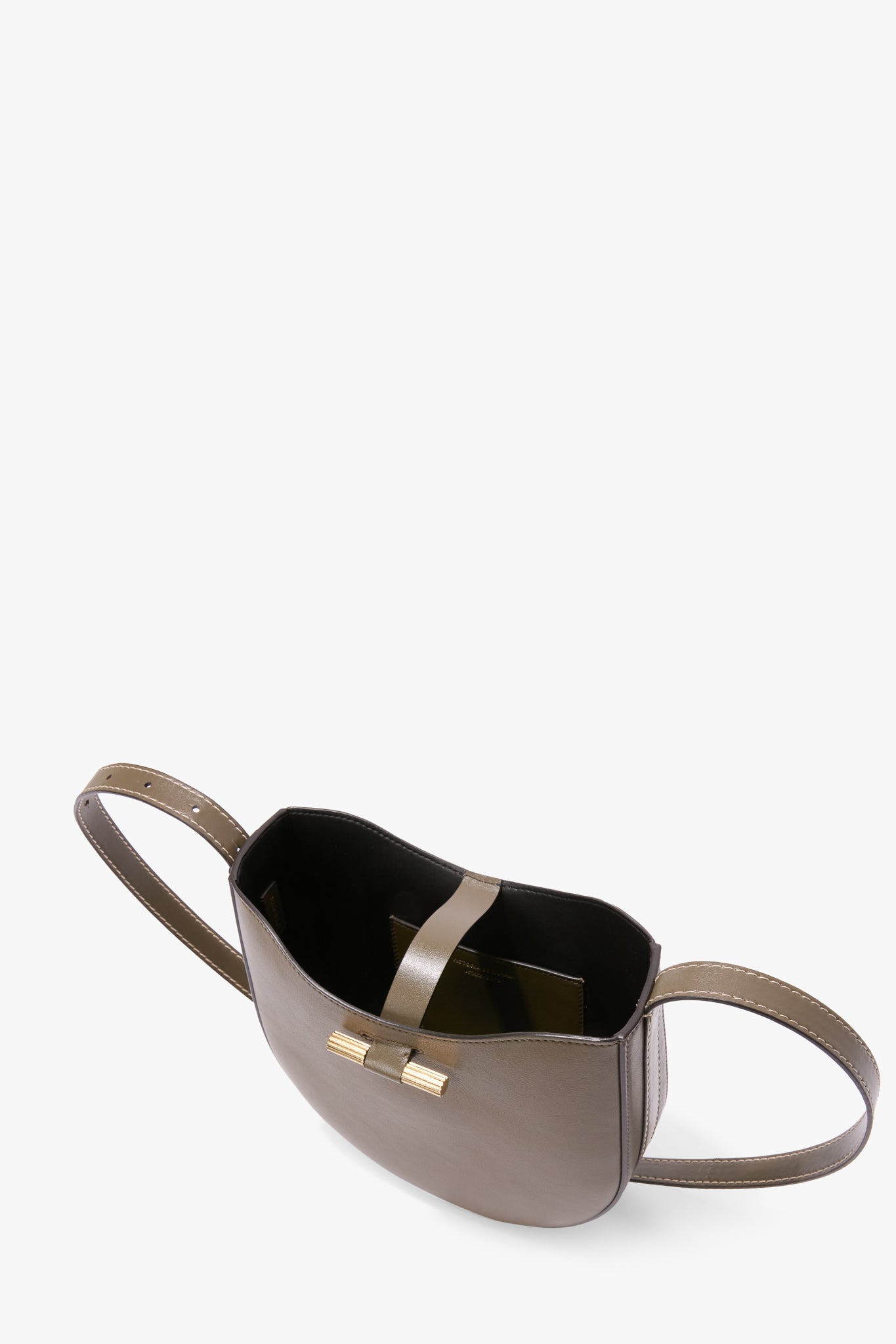 Dia Crossbody Bag In Dark Khaki Smooth Leather