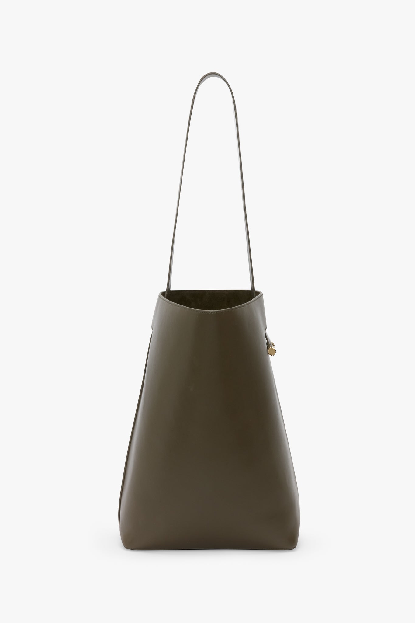 Dia Bucket Bag In Dark Khaki Smooth Leather