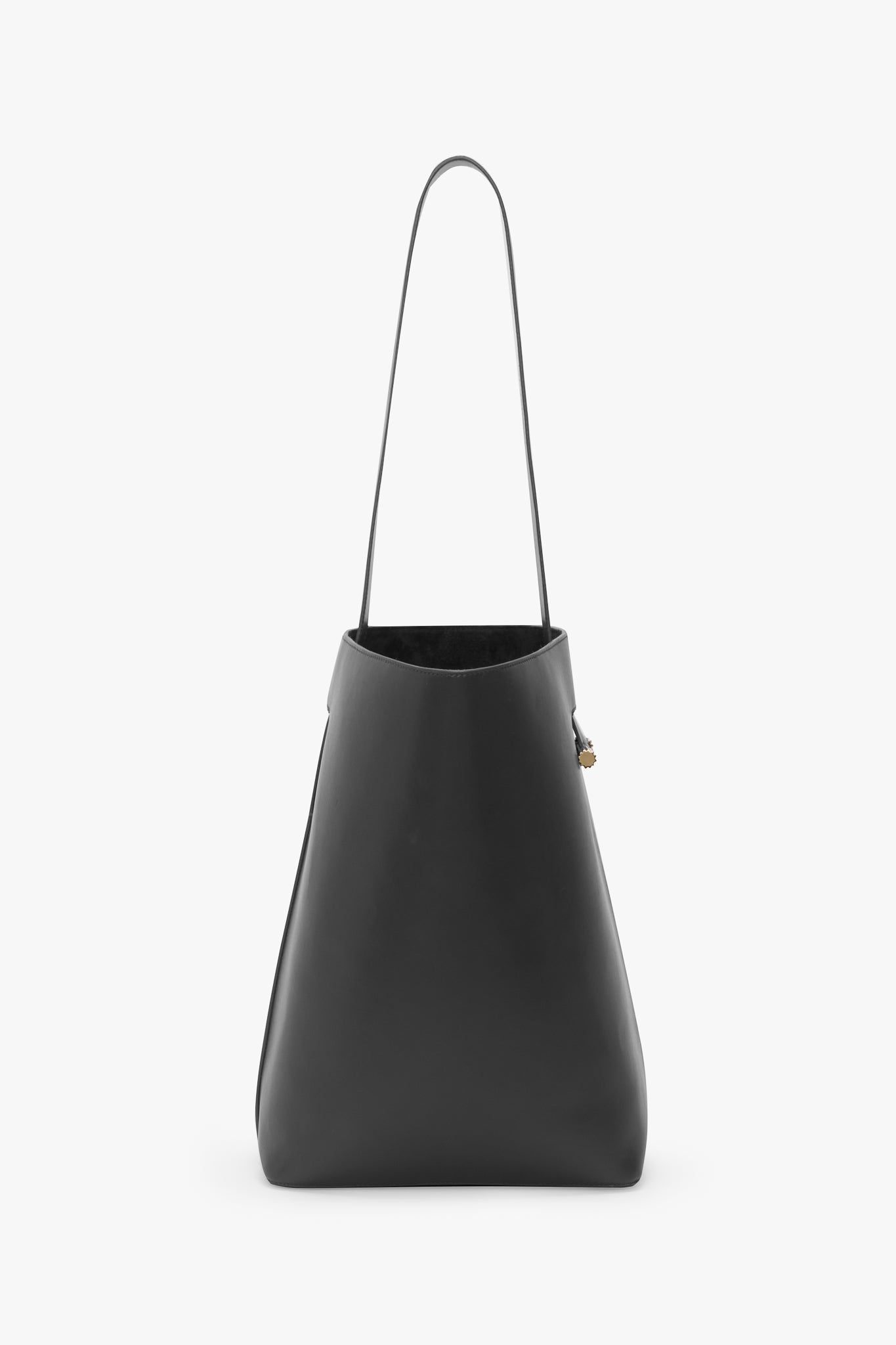 Dia Bucket Bag In Black Smooth Leather