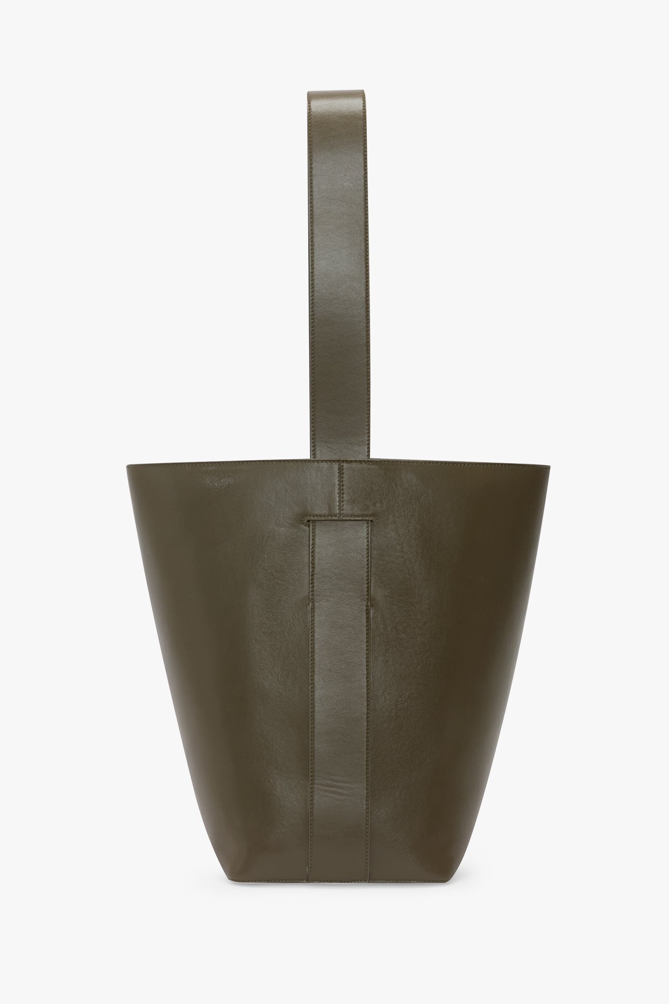 Dia Bucket Bag In Dark Khaki Smooth Leather