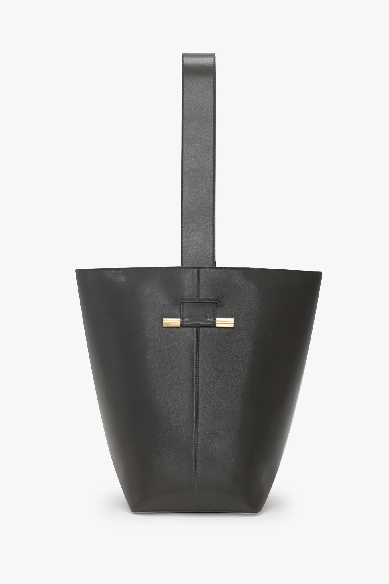 Dia Bucket Bag In Black Smooth Leather