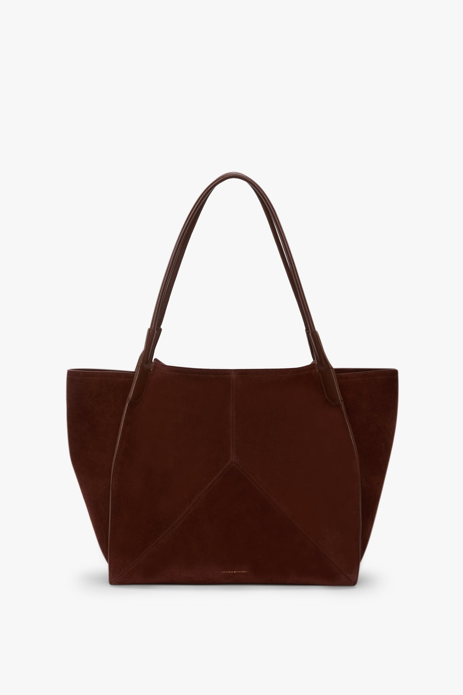 Large Victoria Tote In Dark Brown Suede