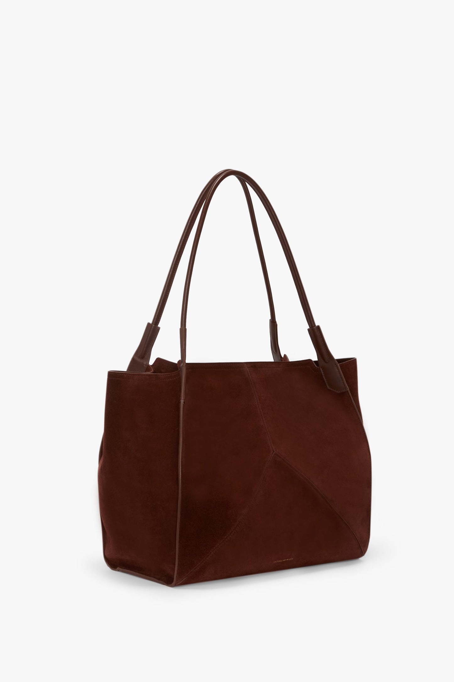Large Victoria Tote In Dark Brown Suede