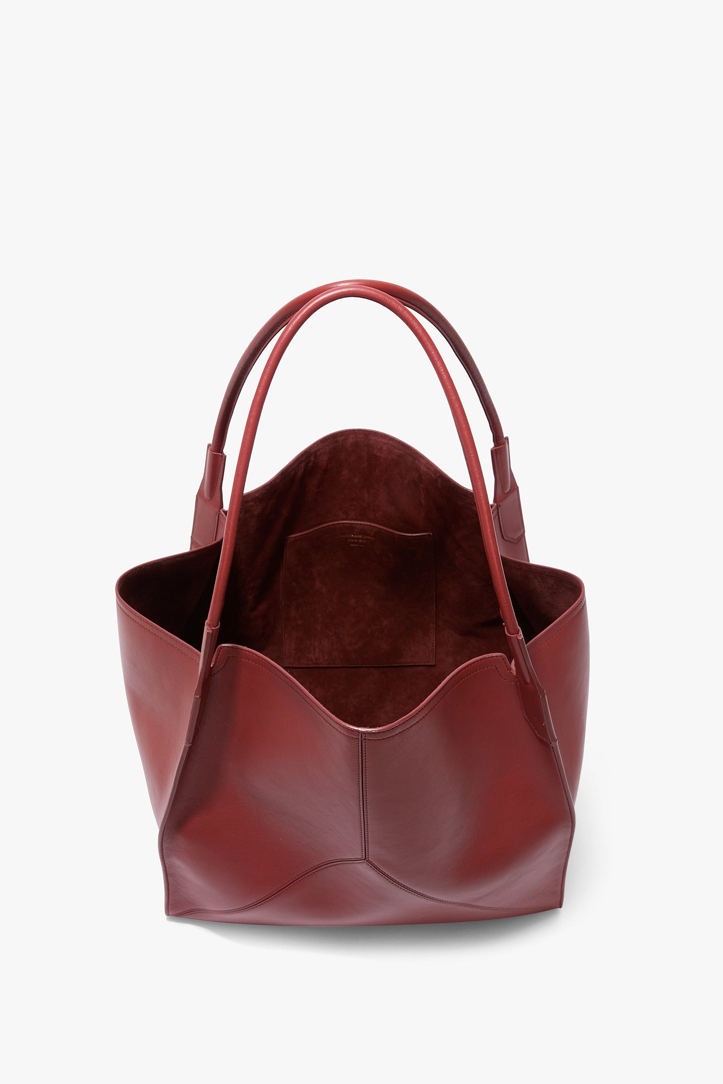 Large Victoria Tote In Brick Red Soft Leather