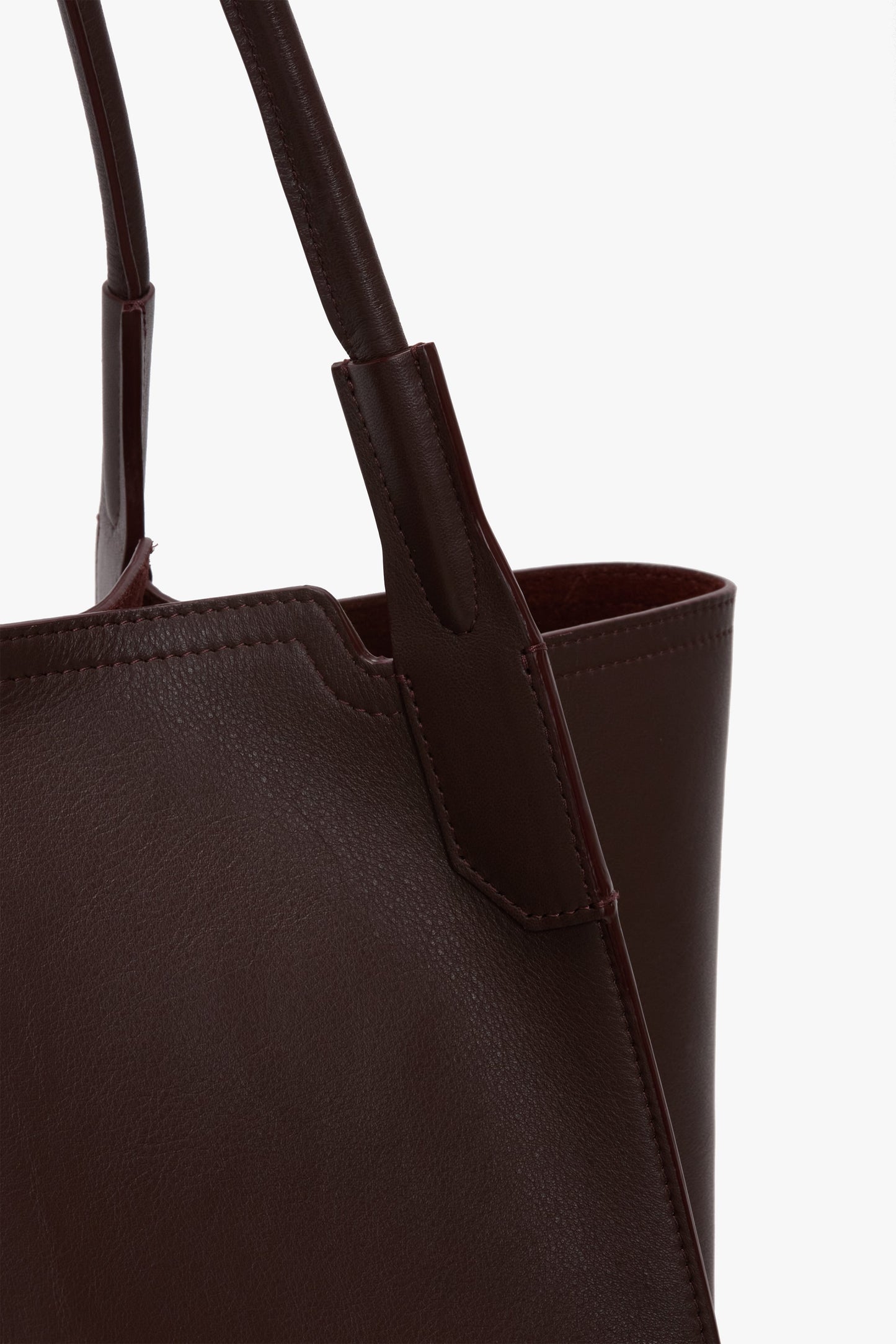 Large Victoria Tote In Burgundy Soft Leather