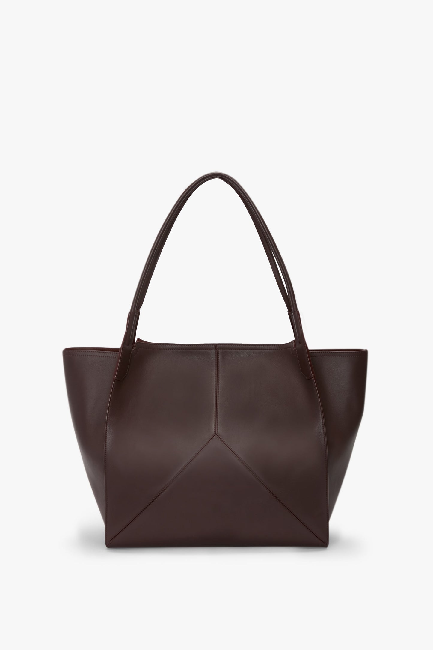 Large Victoria Tote In Burgundy Soft Leather