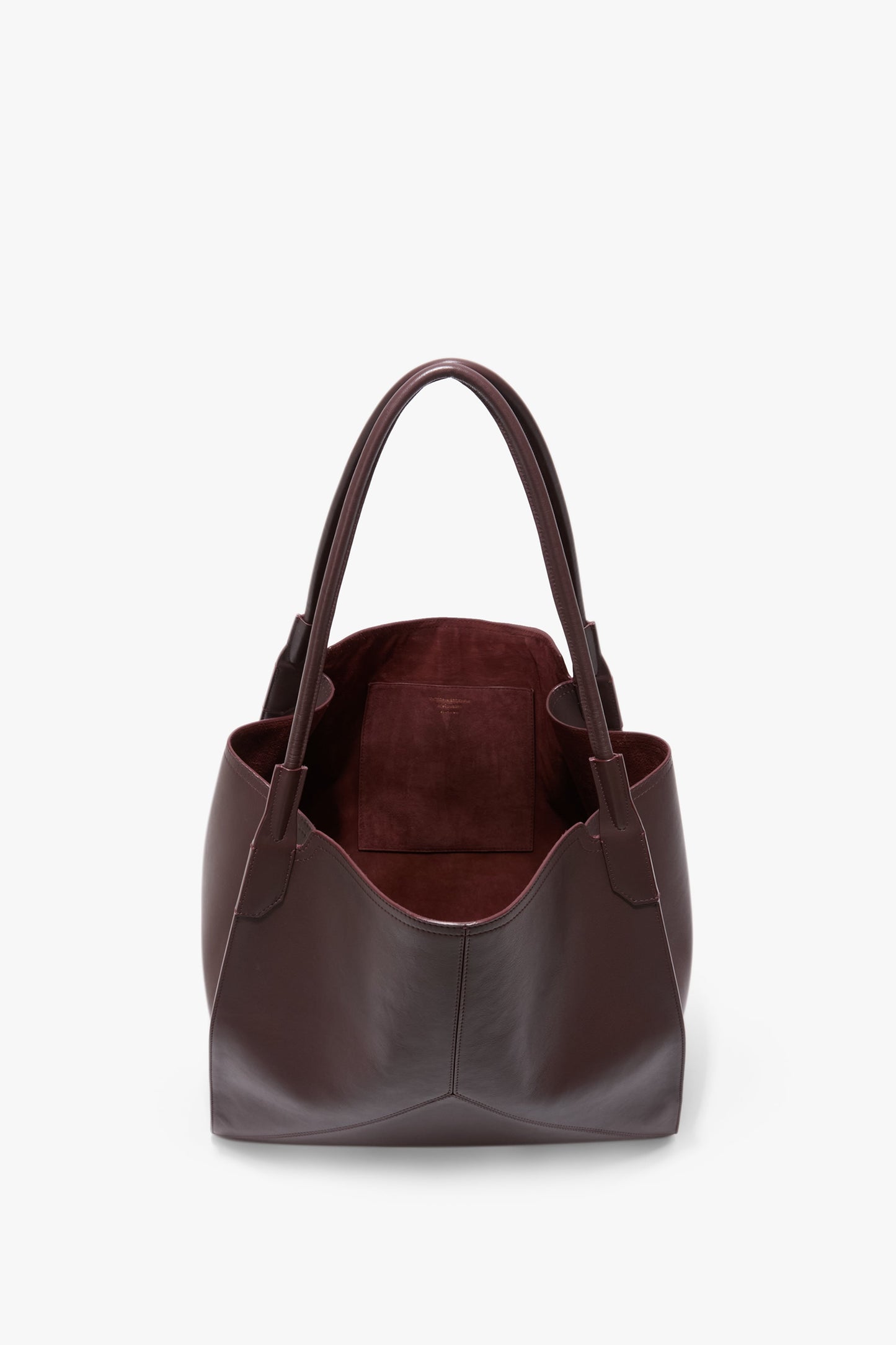 Large Victoria Tote In Burgundy Soft Leather