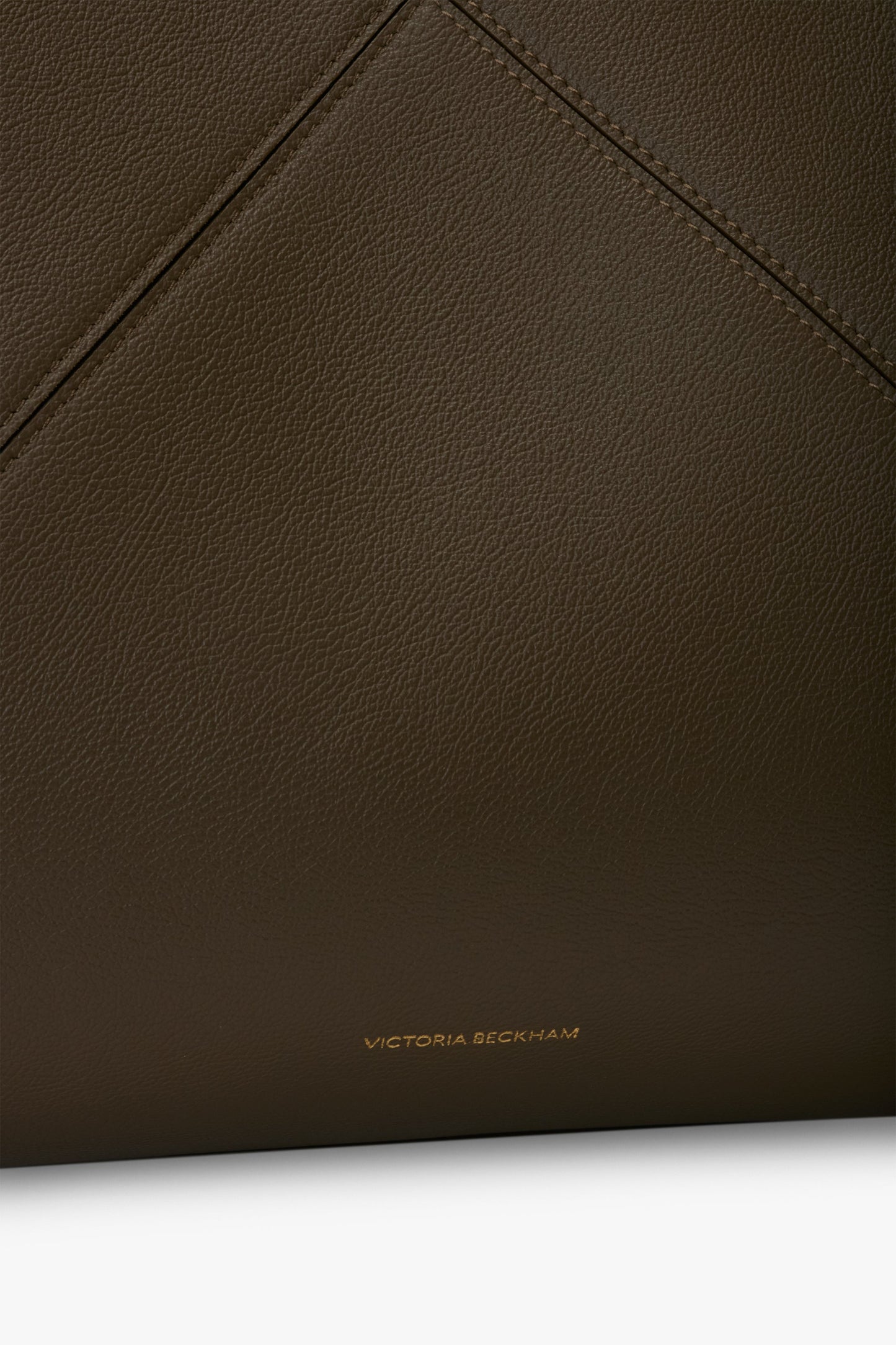 XL Victoria Tote In Khaki Soft Grained Leather