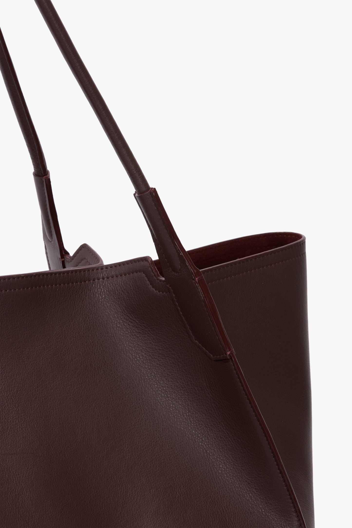XL Victoria Tote In Burgundy Soft Leather