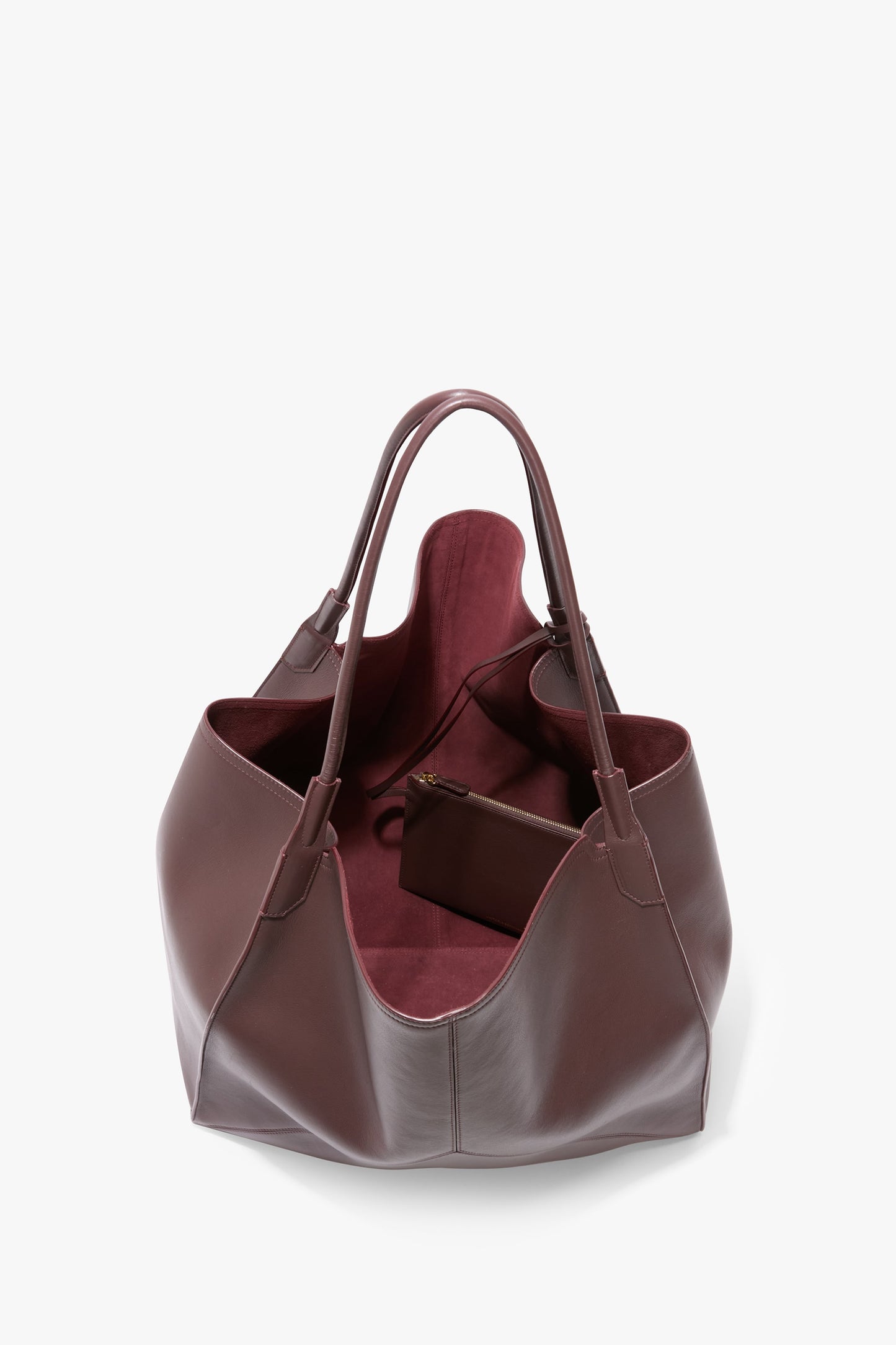 XL Victoria Tote In Burgundy Soft Leather