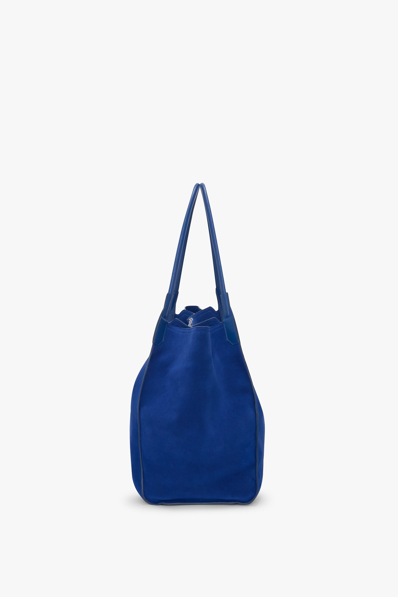 XL Victoria Tote In Sapphire Blue Suede