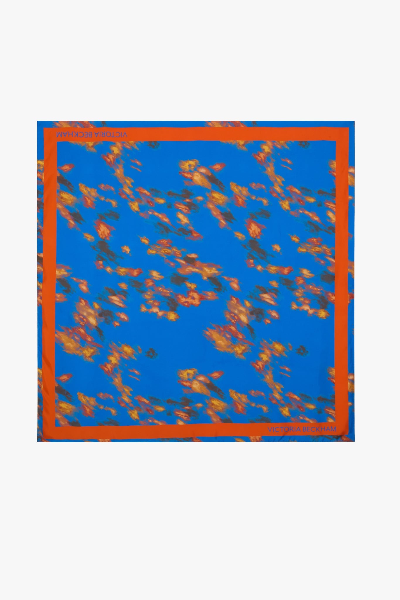 Foulard In Blue Abstract Floral Print