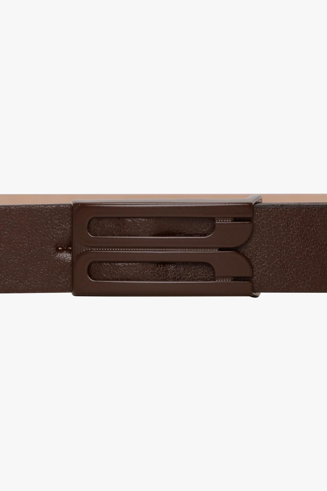 Tonal Micro Dorian Belt In Dark Brown Smooth Leather