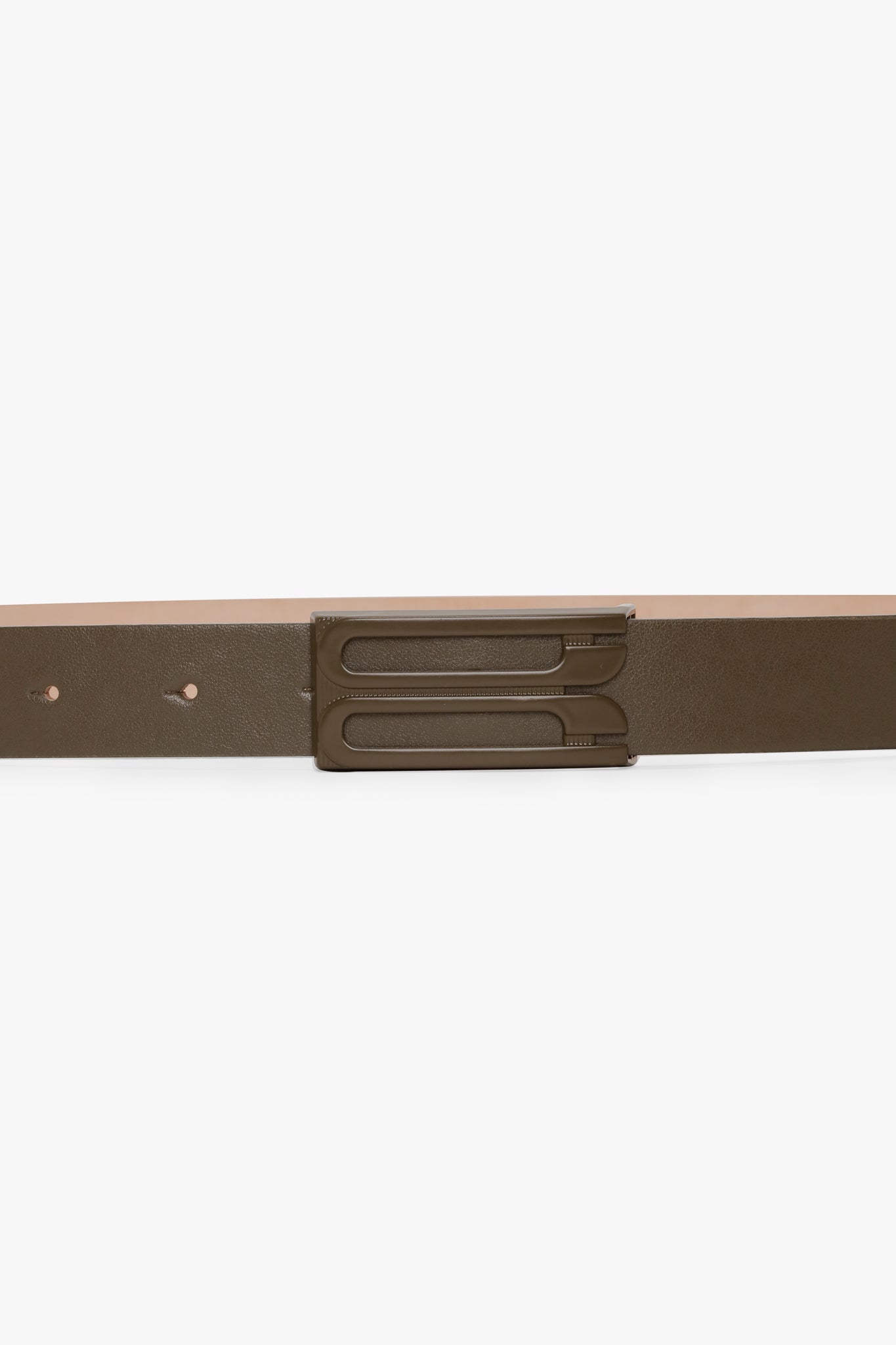 Tonal Dorian Belt In Dark Khaki Smooth Leather