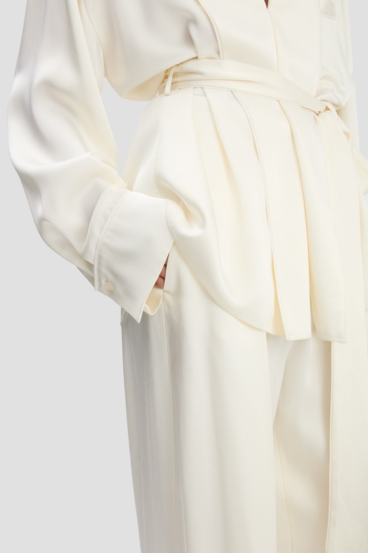 Wide Leg Trouser In Ivory