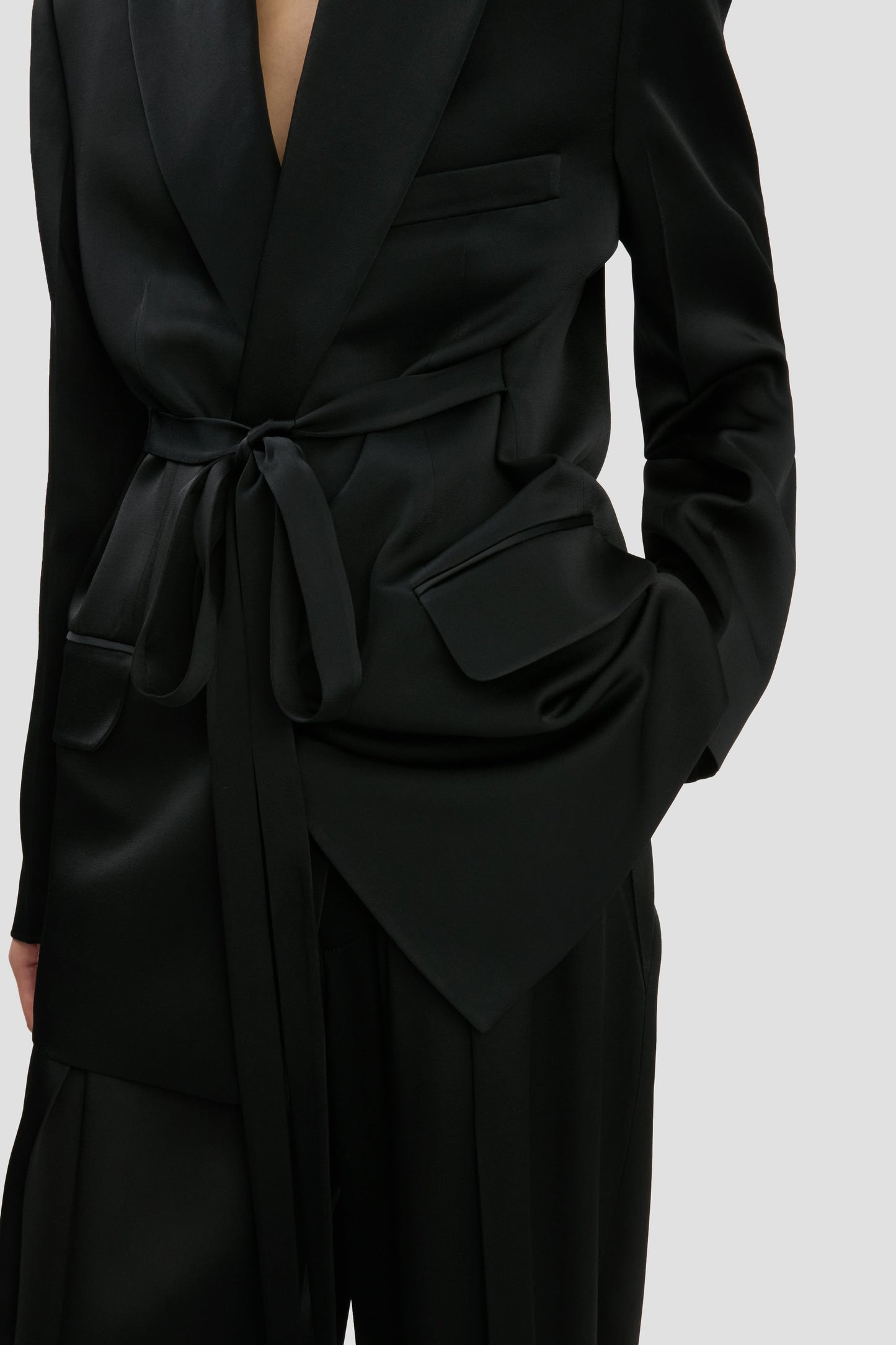 Belted Jacket In Black