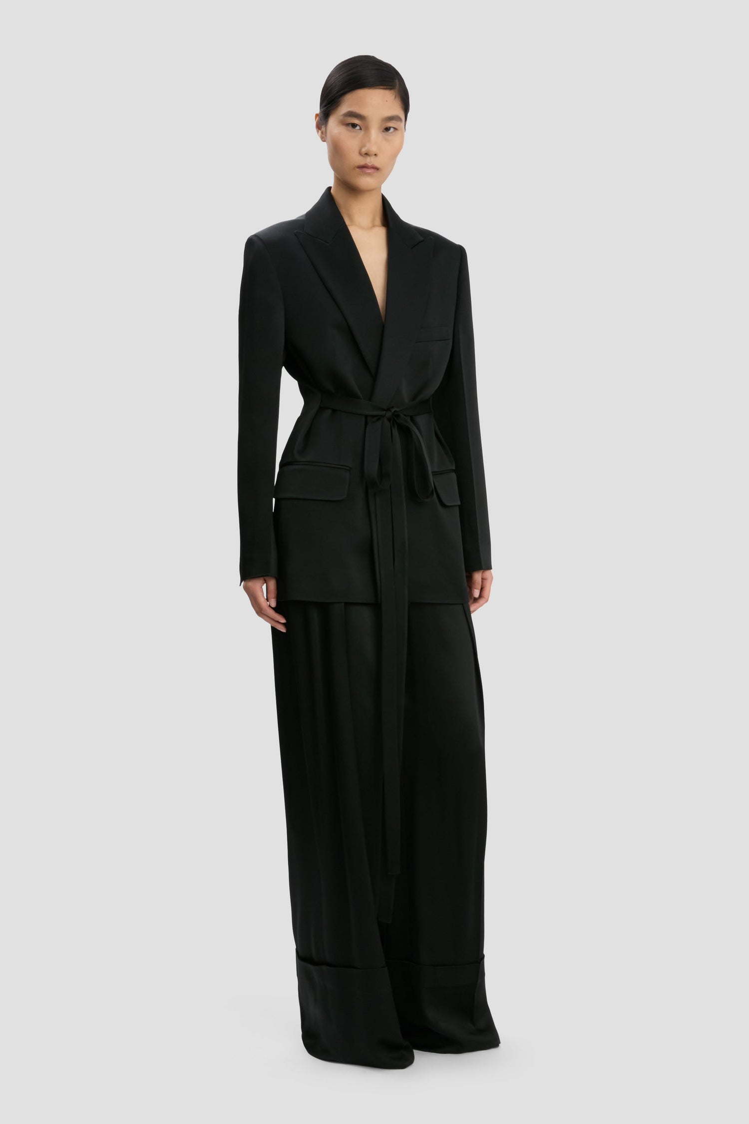 Veste Ceinturée Noire