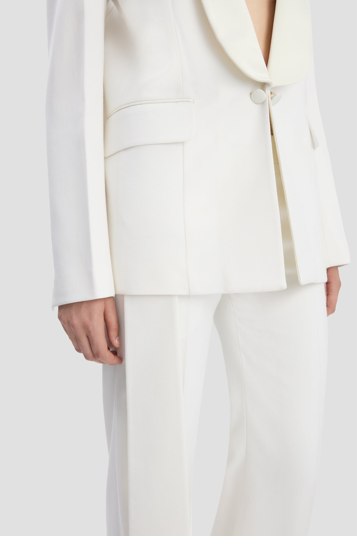 Shawl Collar Tux Jacket In Ivory