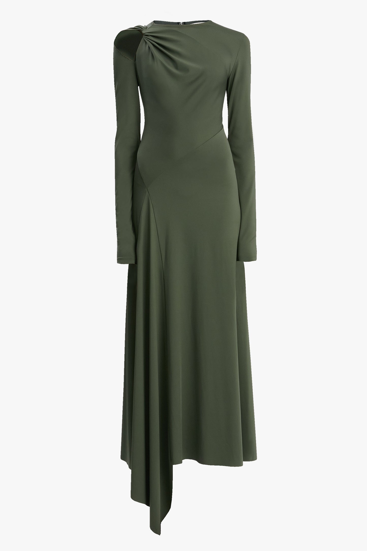 Twist Armhole Detail Midi Dress In Oregano