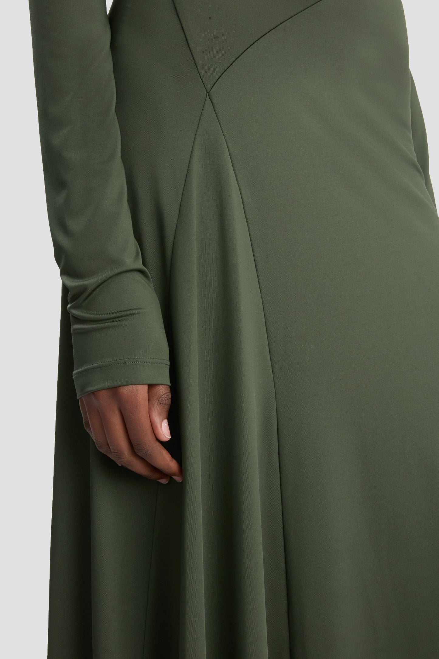 Twist Armhole Detail Midi Dress In Oregano