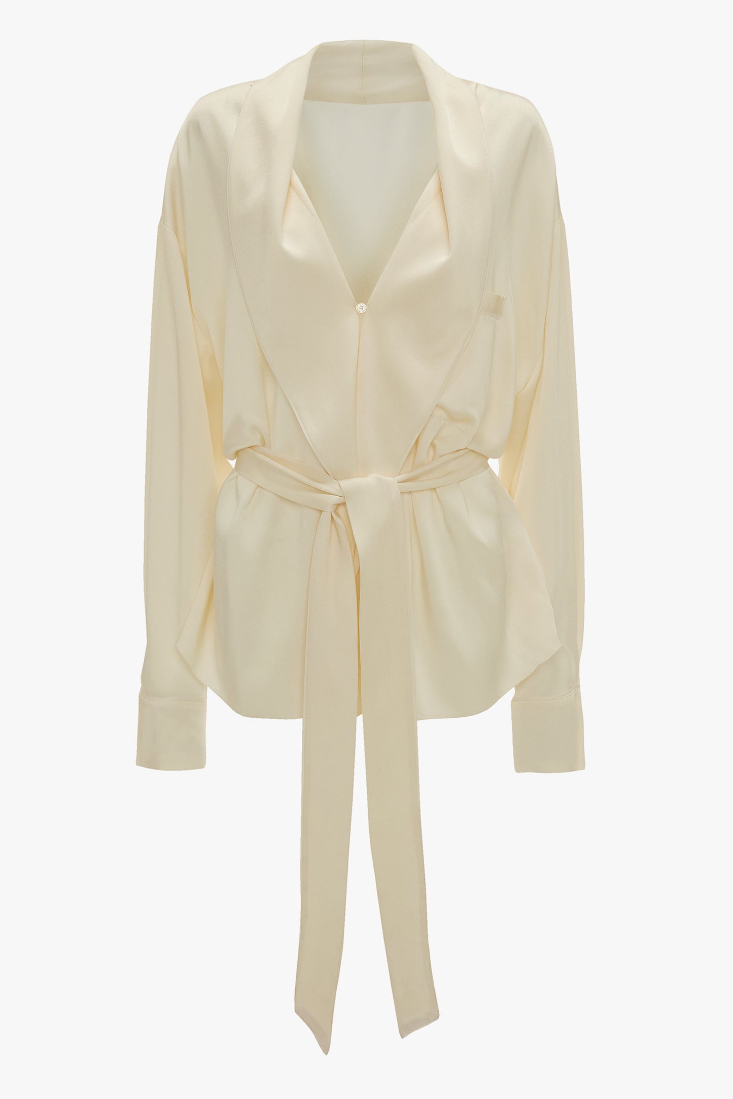 Pyjama Wrap Blouse In Ivory
