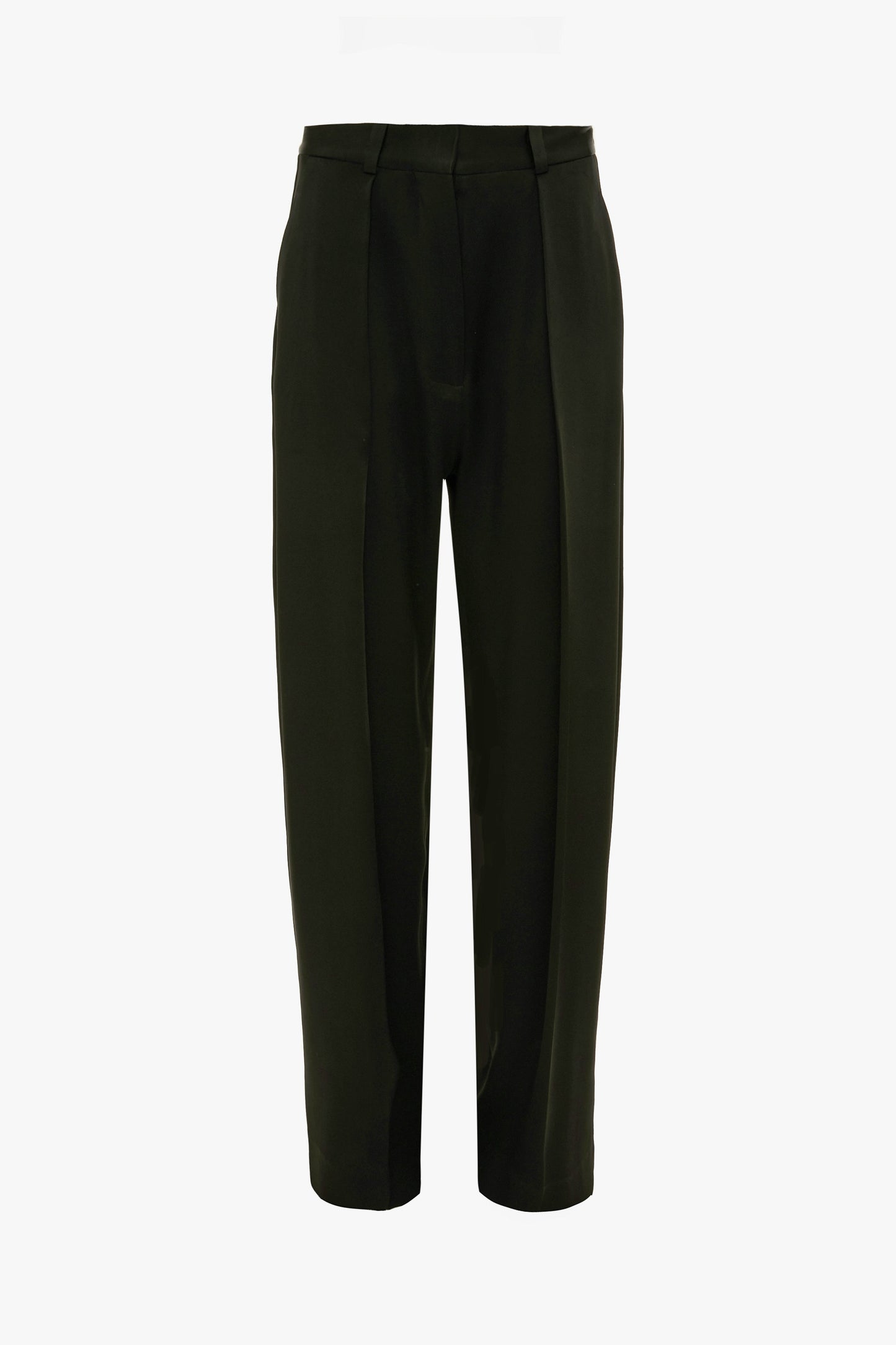 Drop-Waist Straight Leg Trouser In Black
