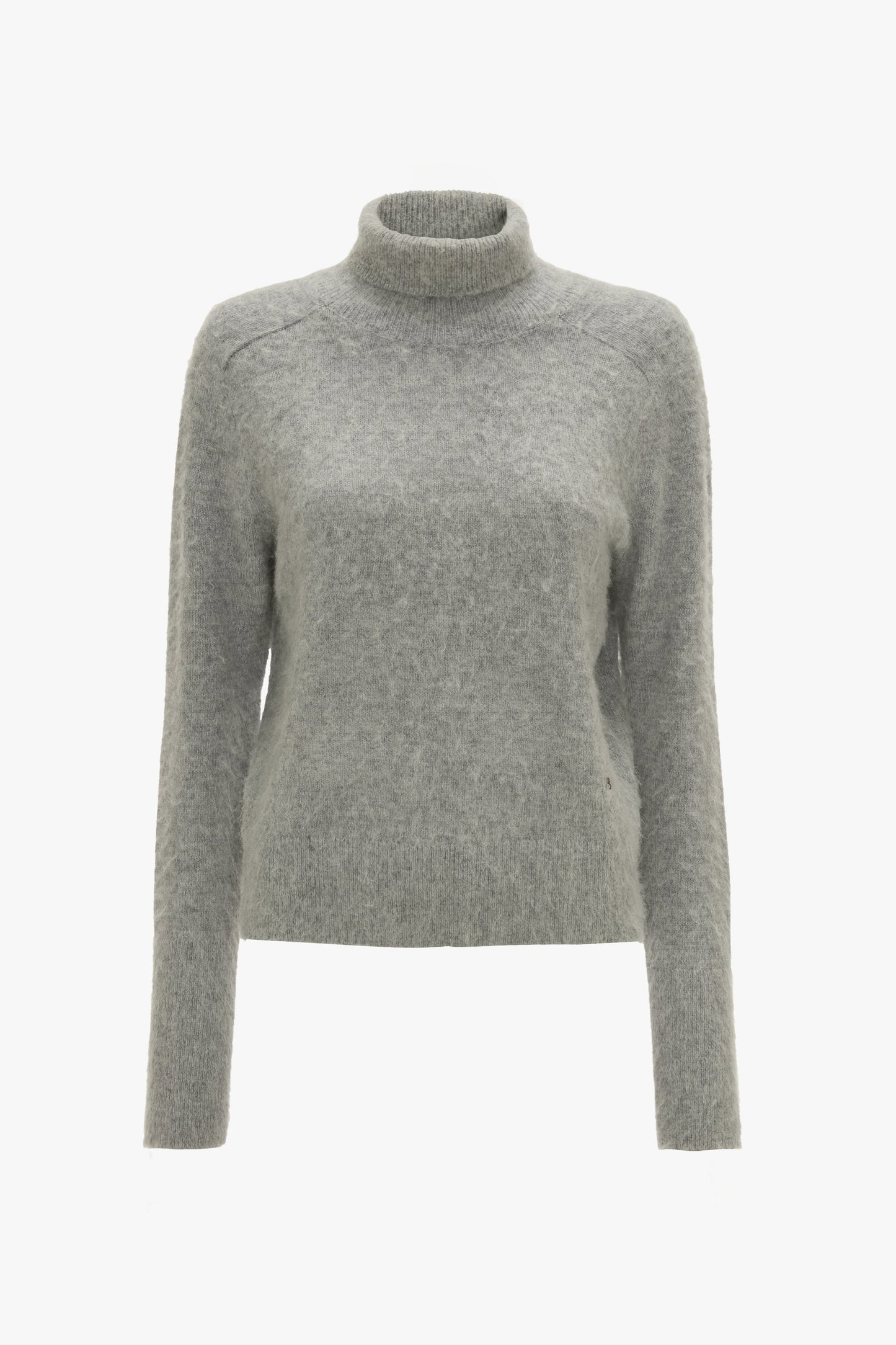 Polo Neck Jumper In Grey