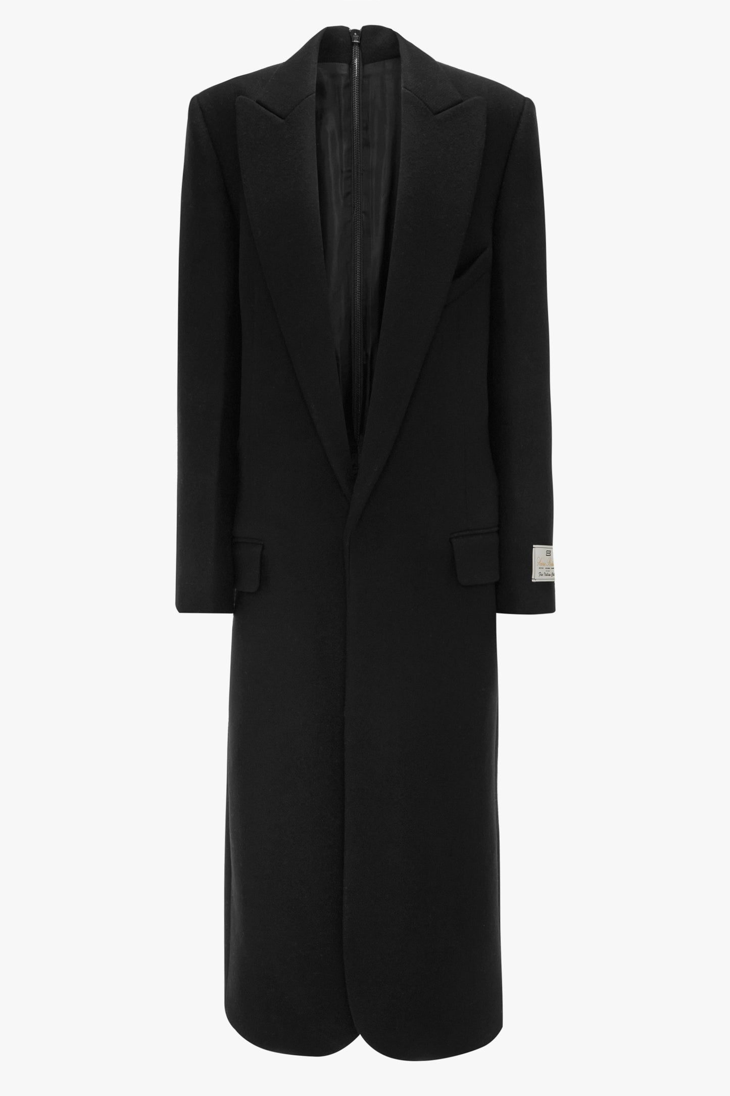 Double-Belted Coat In Black